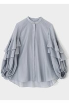 【ル フィル/LE PHIL】のスタンドカラーフリルブラウス 人気、トレンドファッション・服の通販 founy(ファニー) ファッション Fashion レディースファッション Fashion for Women トップス・カットソー Cut & Sew Tops シャツ・ブラウス・オフィスカジュアル Elegant Blouses & Button-Ups おすすめ Recommended / Our Picks オーガンジー Organza Fabric ギャザー Gathered, Ruffled スタンダード Standard, Basic スタンド Stand Collar, Upright Stand スリーブ Sleeve, Long Sleeve / Short Sleeve バランス Balance, Style Balance フェミニン Feminine, Girly フリル Frill, Ruffle ボトム Bottoms, Lower Wear ロング Long, Long-Length thumbnail ブルー|ID: prp329100004847233 ipo3291000000035470873