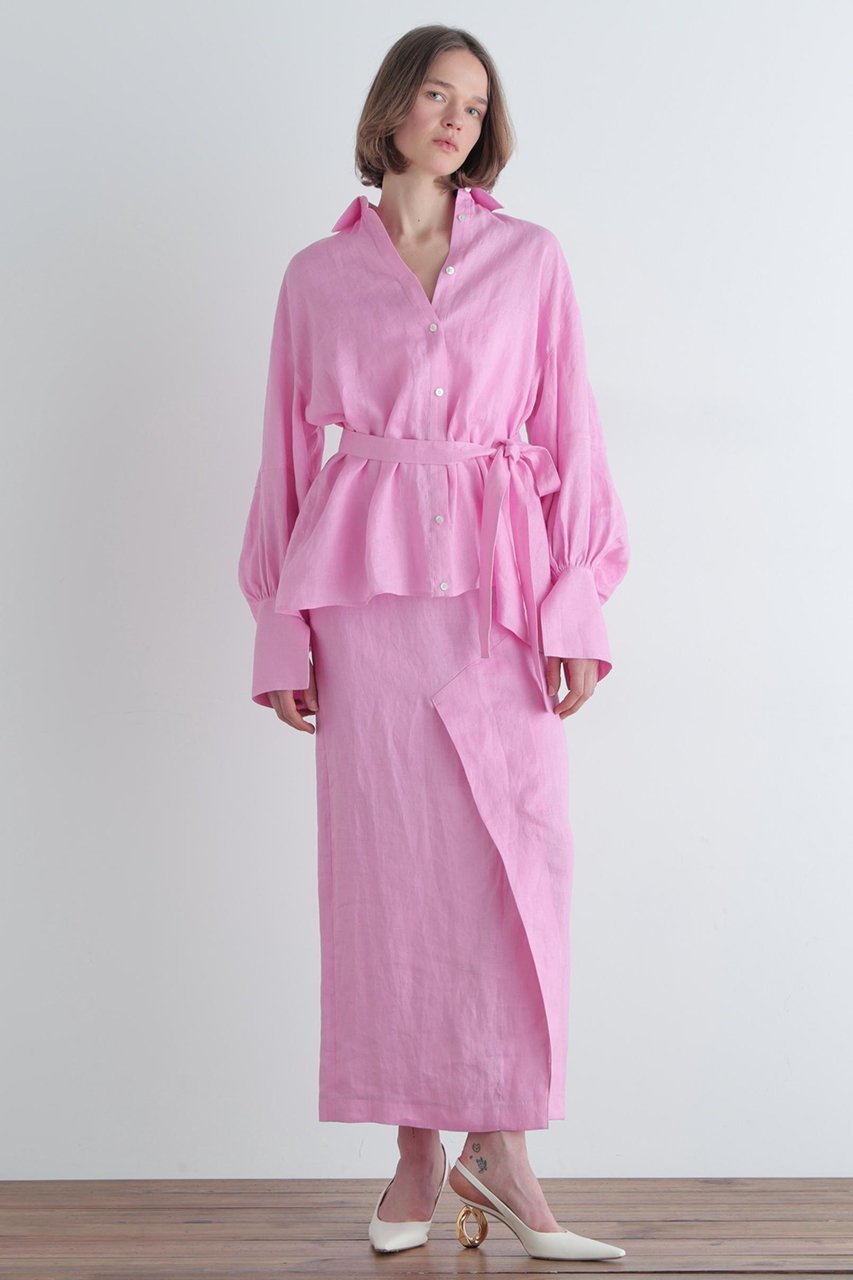 【ル フィル/LE PHIL】のリネンブラウス 人気、トレンドファッション・服の通販 founy(ファニー) 　ファッション　Fashion　レディースファッション　Fashion for Women　トップス・カットソー　Cut & Sew Tops　シャツ・ブラウス・オフィスカジュアル　Elegant Blouses & Button-Ups　2026年　2026　オケージョン　Occasion Wear　カシュクール　Wrap Design　スタンダード　Standard, Basic　スリーブ　Sleeve, Long Sleeve / Short Sleeve　フェミニン　Feminine, Girly　リネン　Linen, Linen Fabric　レギュラー　Regular, Standard Fit　ロング　Long, Long-Length　夏　Summer　春　Spring　S/S・春夏　SS, Spring/Summer, Warm Season　other-3|ID: prp329100004847238 ipo3291000000035852845