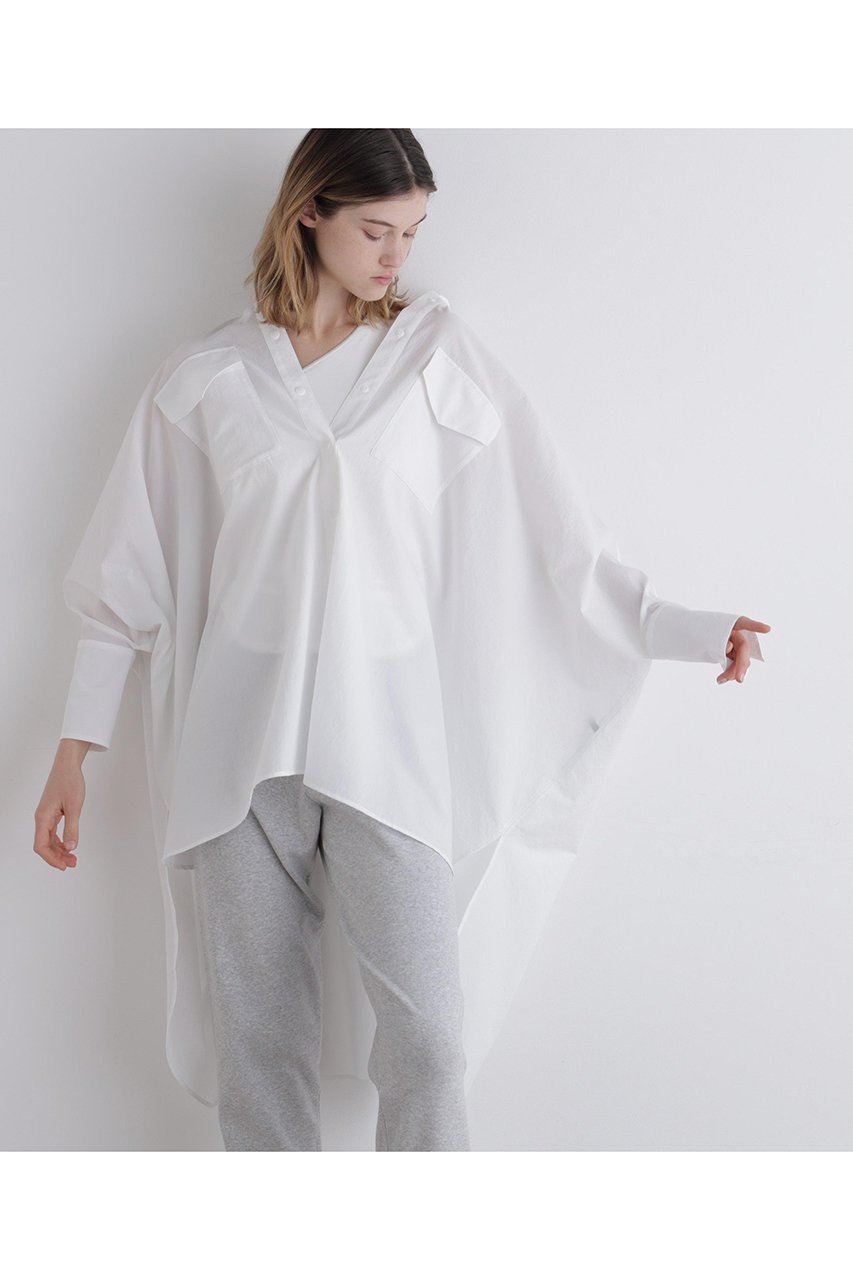 【ル フィル/LE PHIL】の《LE PHIL SPORTS》クールドットオーバーブラウス 人気、トレンドファッション・服の通販 founy(ファニー) 　ファッション　Fashion　レディースファッション　Fashion for Women　トップス・カットソー　Cut & Sew Tops　シャツ・ブラウス・オフィスカジュアル　Elegant Blouses & Button-Ups　インナー　Innerwear　シンプル　Simple, Minimal　スタンダード　Standard, Basic　スリーブ　Sleeve, Long Sleeve / Short Sleeve　ドット　Polka Dot, Dot Pattern　ドレープ　Drape, Draping Fabric　バランス　Balance, Style Balance　フロント　Front, Front Design　ポケット　Pocket, Pocket Detail　ラウンド　Round, Round Neck　リラックス　Relax, Relaxed Fit　ロング　Long, Long-Length　半袖　Short Sleeve, Half Sleeve　新作・新入荷　New Arrivals / New In　other-2|ID: prp329100004847242 ipo3291000000035404056