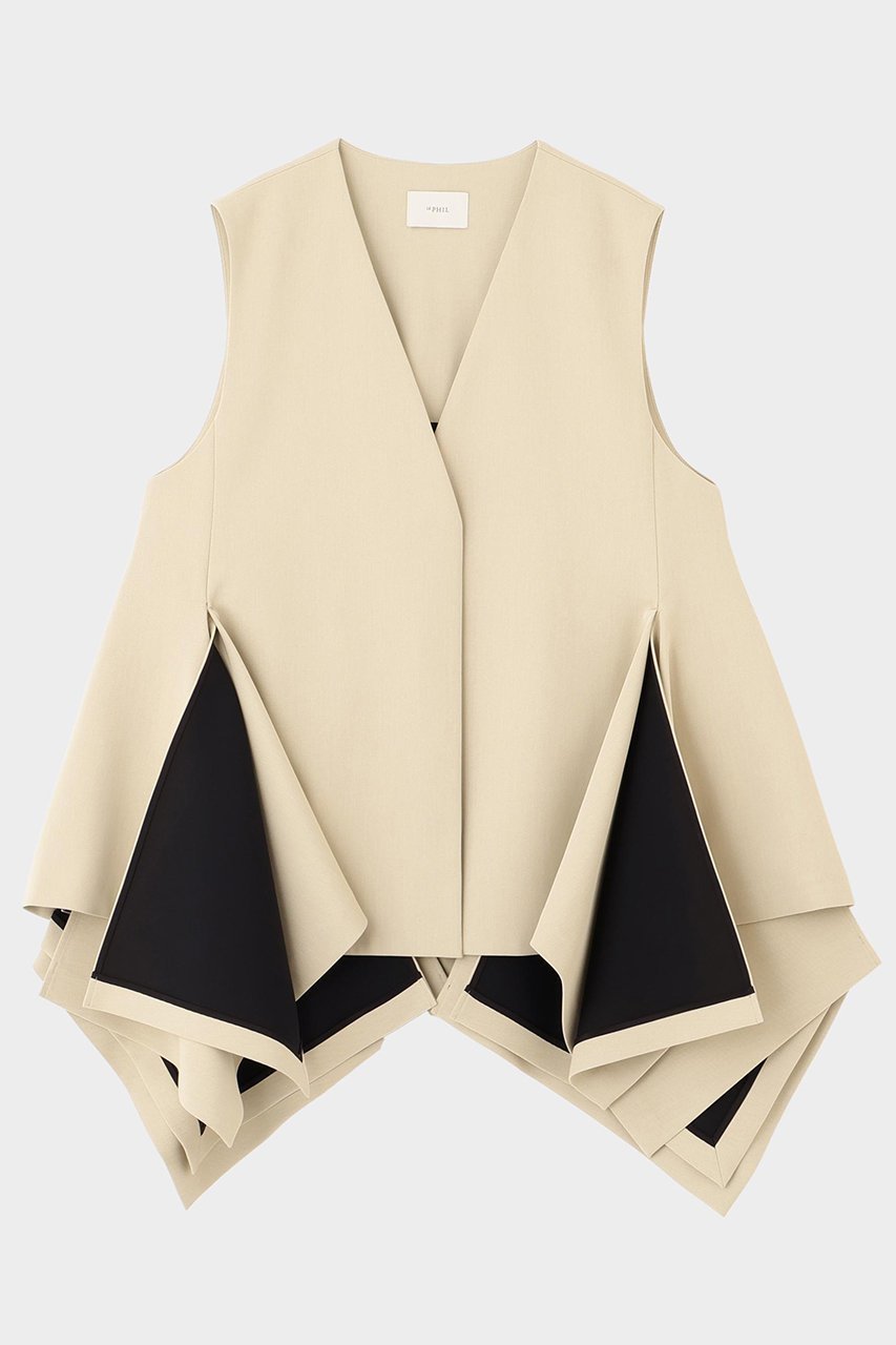 【ル フィル/LE PHIL】のドライツイルランダムヘムジレ 人気、トレンドファッション・服の通販 founy(ファニー) 　ファッション　Fashion　レディースファッション　Fashion for Women　アウター　Coat / Outerwear Collection　レディースジャケット・軽アウター　Jackets　ジャケット　Jacket, Outerwear　スタンダード　Standard, Basic　ストレッチ　Stretch, Stretchy Fabric　パターン　Pattern, Design Print　フェミニン　Feminine, Girly　 other-1|ID: prp329100004847247 ipo3291000000036837717