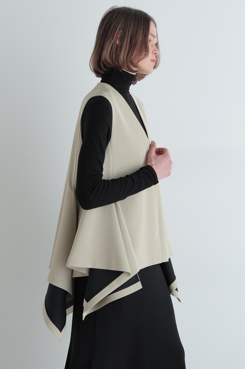 【ル フィル/LE PHIL】のドライツイルランダムヘムジレ 人気、トレンドファッション・服の通販 founy(ファニー) 　ファッション　Fashion　レディースファッション　Fashion for Women　アウター　Coat / Outerwear Collection　レディースジャケット・軽アウター　Jackets　ジャケット　Jacket, Outerwear　スタンダード　Standard, Basic　ストレッチ　Stretch, Stretchy Fabric　パターン　Pattern, Design Print　フェミニン　Feminine, Girly　other-4|ID: prp329100004847247 ipo3291000000036837730