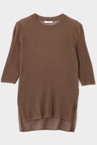 【ル フィル/LE PHIL】のシアーニット半袖 ブラウン|ID: prp329100004847257 ipo3291000000035853481