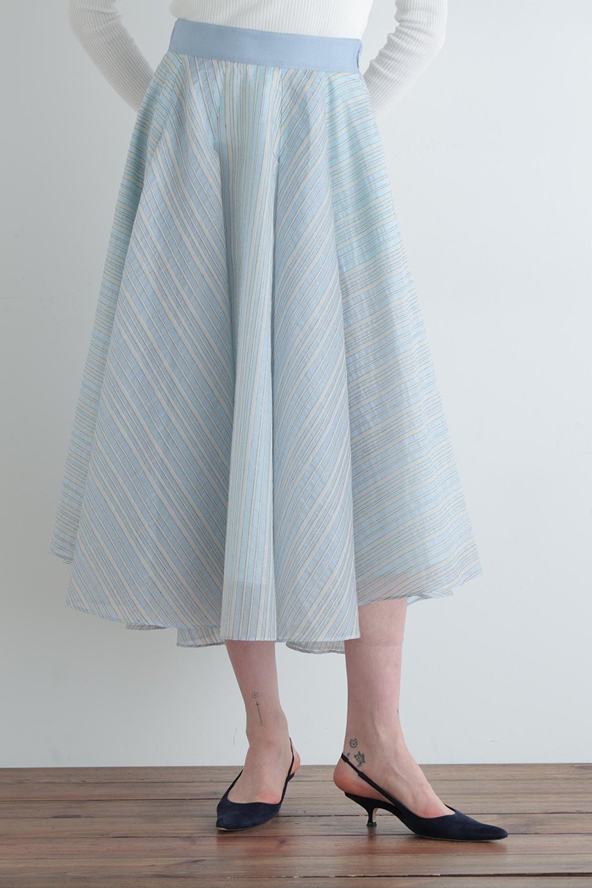 【ル フィル/LE PHIL】のストライプタックスカート 人気、トレンドファッション・服の通販 founy(ファニー) 　ファッション　Fashion　レディースファッション　Fashion for Women　スカート　Skirts　ロングスカート　Long Skirts / Maxi & Midi Skirts　2026年　2026　シアー　Sheer, See-Through　ジャカード／ジャガード　Jacquard, Woven Pattern　ビッグ　Big, Oversized　フレア　Flare, Flared　ヘムライン　Hemline, Bottom Cut　ロング　Long, Long-Length　エレガント 上品　Elegant　別注　Limited Edition, Custom Order　夏　Summer　春　Spring　S/S・春夏　SS, Spring/Summer, Warm Season　other-3|ID: prp329100004847265 ipo3291000000035404224