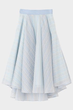 【ル フィル/LE PHIL】 ストライプタックスカート人気、トレンドファッション・服の通販 founy(ファニー) ファッション Fashion レディースファッション Fashion for Women スカート Skirts ロングスカート Long Skirts / Maxi & Midi Skirts シアー Sheer, See-Through ジャカード／ジャガード Jacquard, Woven Pattern ビッグ Big, Oversized フレア Flare, Flared ヘムライン Hemline, Bottom Cut ロング Long, Long-Length エレガント 上品 Elegant 別注 Limited Edition, Custom Order 夏 Summer 春 Spring S/S・春夏 SS, Spring/Summer, Warm Season |ID:prp329100004847265