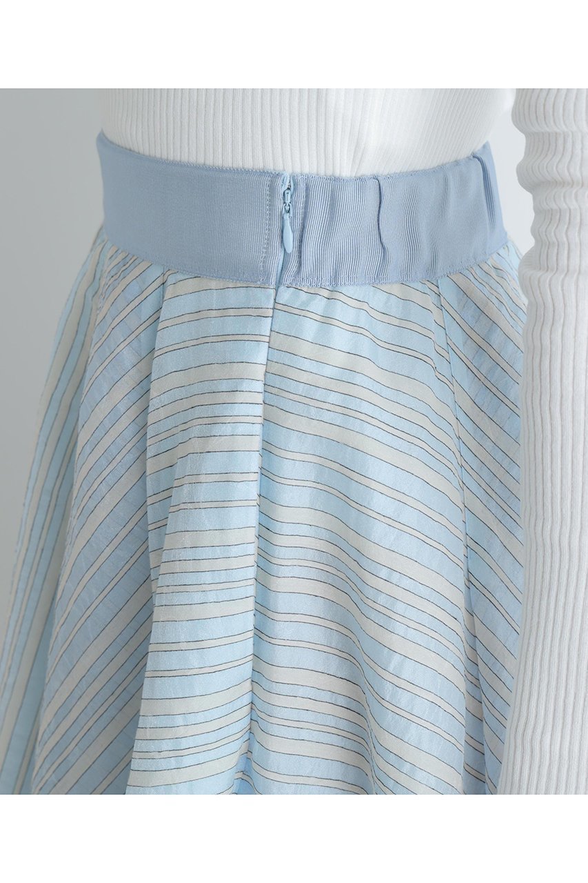 【ル フィル/LE PHIL】のストライプタックスカート 人気、トレンドファッション・服の通販 founy(ファニー) 　ファッション　Fashion　レディースファッション　Fashion for Women　スカート　Skirts　ロングスカート　Long Skirts / Maxi & Midi Skirts　シアー　Sheer, See-Through　ジャカード／ジャガード　Jacquard, Woven Pattern　ビッグ　Big, Oversized　フレア　Flare, Flared　ヘムライン　Hemline, Bottom Cut　ロング　Long, Long-Length　エレガント 上品　Elegant　別注　Limited Edition, Custom Order　夏　Summer　春　Spring　S/S・春夏　SS, Spring/Summer, Warm Season　other-7|ID: prp329100004847265 ipo3291000000036209378