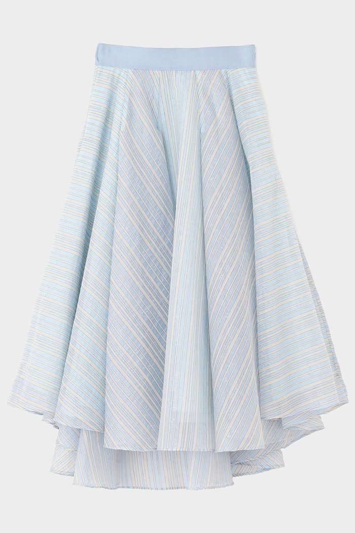 【ル フィル/LE PHIL】のストライプタックスカート インテリア・キッズ・メンズ・レディースファッション・服の通販 founy(ファニー) https://founy.com/ ファッション Fashion レディースファッション Fashion for Women スカート Skirts ロングスカート Long Skirts / Maxi & Midi Skirts シアー Sheer, See-Through ジャカード／ジャガード Jacquard, Woven Pattern ビッグ Big, Oversized フレア Flare, Flared ヘムライン Hemline, Bottom Cut ロング Long, Long-Length エレガント 上品 Elegant 別注 Limited Edition, Custom Order 夏 Summer 春 Spring S/S・春夏 SS, Spring/Summer, Warm Season |ID: prp329100004847265 ipo3291000000036870381