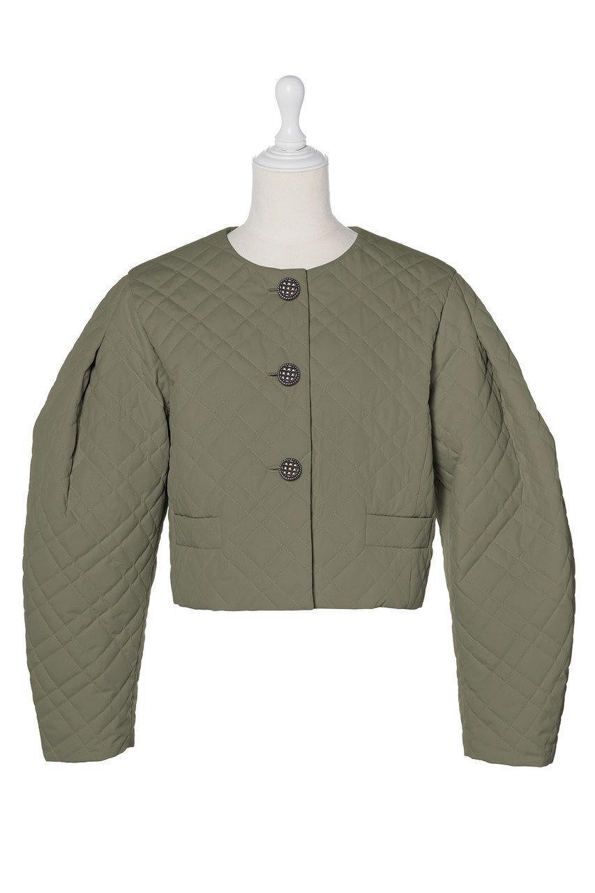 【デイジーリン/DAISY LIN】のキルティングジャケット “Cocoon Sleeve” インテリア・キッズ・メンズ・レディースファッション・服の通販 founy(ファニー) 　ファッション　Fashion　レディースファッション　Fashion for Women　アウター　Coat / Outerwear Collection　レディースジャケット・軽アウター　Jackets　エレガント 上品　Elegant　キルティング　Quilted, Quilting　コンパクト　Compact, Small Size　シンプル　Simple, Minimal　ジャケット　Jacket, Outerwear　バランス　Balance, Style Balance　フロント　Front, Front Design　ボトム　Bottoms, Lower Wear　メタル　Metal, Metal Parts　冬　Winter / This Winter　新作・新入荷　New Arrivals / New In　ヘーゼル|ID: prp329100004847740 ipo3291000000035420286