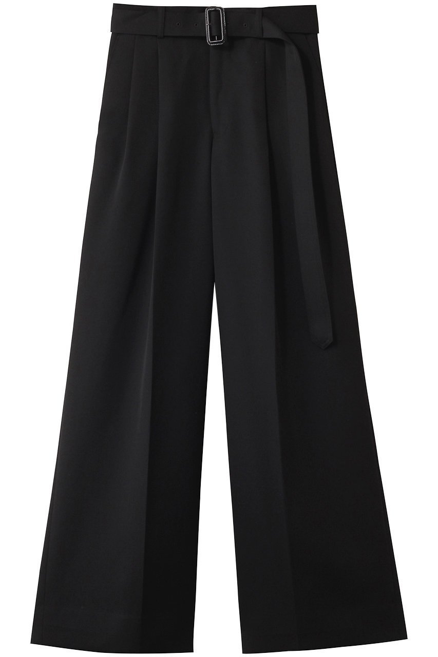 【ザ リラクス/THE RERACS】の2タックベルテッドパンツ インテリア・キッズ・メンズ・レディースファッション・服の通販 founy(ファニー) 　ファッション　Fashion　レディースファッション　Fashion for Women　パンツ　Pants & Trousers　コンパクト　Compact, Small Size　ショート　Short, Short Length　タートル　Turtleneck, Turtle Collar　フォルム　Silhouette, Form　リラックス　Relax, Relaxed Fit　ブラック|ID: prp329100004847824 ipo3291000000035425622