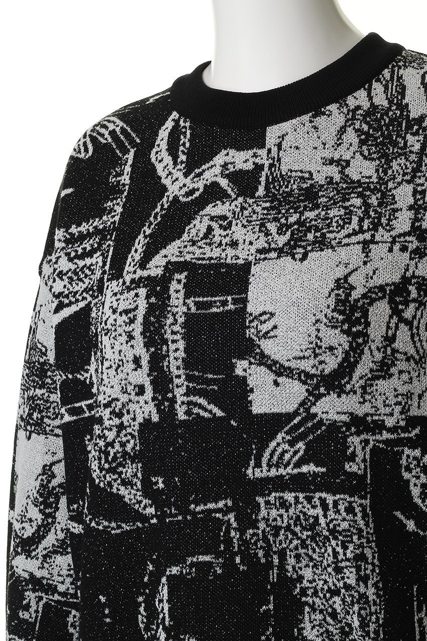 【メゾンスペシャル/MAISON SPECIAL】の【UNISEX】総柄JQDニット スカーフコラージュパターン 人気、トレンドファッション・服の通販 founy(ファニー) 　ファッション　Fashion　レディースファッション　Fashion for Women　トップス・カットソー　Cut & Sew Tops　ニット　Knit Tops & Sweaters　カジュアルプルオーバー・ニットトップス　Pullovers & Knit Tops / Casual Pullovers　2026年　2026　ユニセックス　Unisex, Genderless　ジャカード／ジャガード　Jacquard, Woven Pattern　パターン　Pattern, Design Print　モチーフ　Motif, Design Theme　ランダム　Random, Irregular　夏　Summer　春　Spring　S/S・春夏　SS, Spring/Summer, Warm Season　軽量　Lightweight, Ultra Light　other-5|ID: prp329100004847961 ipo3291000000035718587