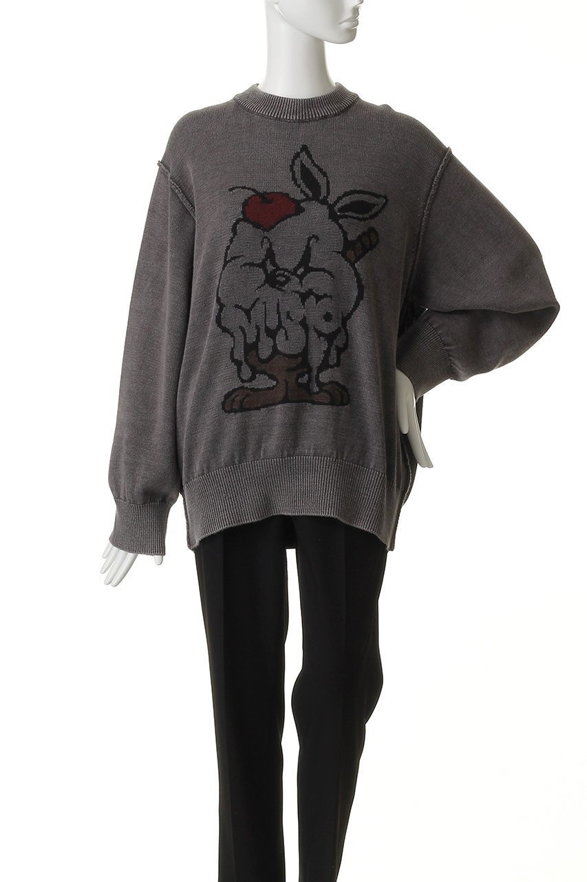 【メゾンスペシャル/MAISON SPECIAL】の【UNISEX】パフェバニー JQDニットL/S 人気、トレンドファッション・服の通販 founy(ファニー) 　ファッション　Fashion　レディースファッション　Fashion for Women　トップス・カットソー　Cut & Sew Tops　ニット　Knit Tops & Sweaters　カジュアルプルオーバー・ニットトップス　Pullovers & Knit Tops / Casual Pullovers　ユニセックス　Unisex, Genderless　キャラクター　Character, Licensed Characters　グラフィック　Graphic, Graphic Design　スウェット / スエット　Sweatshirt, Sweatwear　フロント　Front, Front Design　other-2|ID: prp329100004847962 ipo3291000000036519508