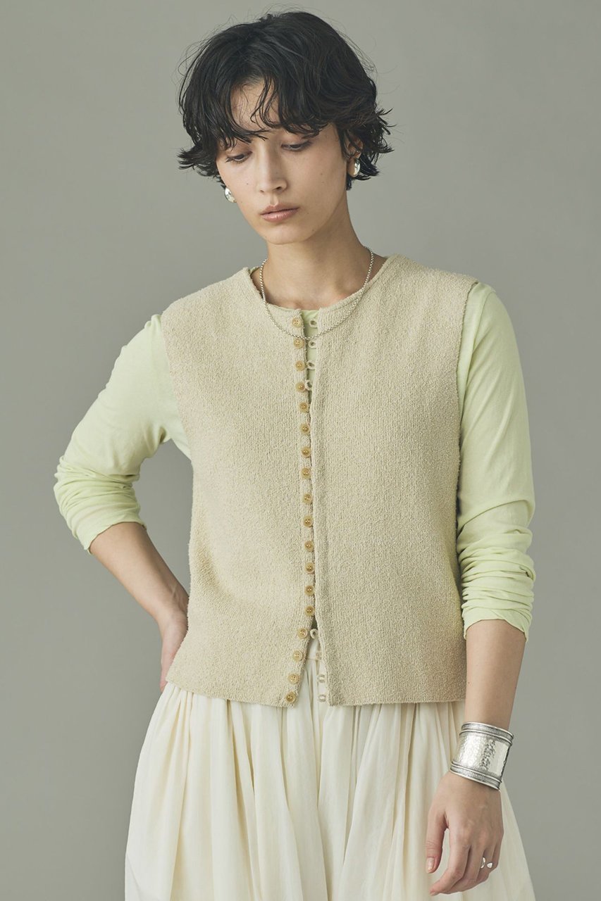 【カレンソロジー/Curensology】の2WAYフリゼニットベスト 人気、トレンドファッション・服の通販 founy(ファニー) 　ファッション　Fashion　レディースファッション　Fashion for Women　トップス・カットソー　Cut & Sew Tops　ニット　Knit Tops & Sweaters　ベスト&ジレ / 重ね着スタイル　Vests & Gilets　カジュアルプルオーバー・ニットトップス　Pullovers & Knit Tops / Casual Pullovers　タンク　Tank Top, Sleeveless Top　バランス　Balance, Style Balance　フロント　Front, Front Design　ベスト　Vest, Waistcoat　リネン　Linen, Linen Fabric　夏　Summer　 other-1|ID: prp329100004847977 ipo3291000000035718623