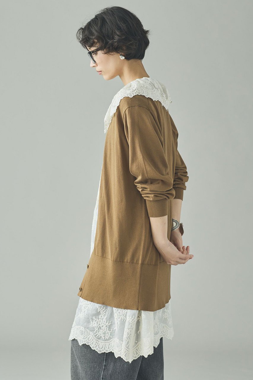 【カレンソロジー/Curensology】のファインコットンVネックカーディガン 人気、トレンドファッション・服の通販 founy(ファニー) 　ファッション　Fashion　レディースファッション　Fashion for Women　トップス・カットソー　Cut & Sew Tops　ニット　Knit Tops & Sweaters　カーディガン・羽織り　Layered Style Cardigans　Vネックトップス　V-Neck Tops / V-Cut Neckline Shirts　2026年　2026　なめらか　Smooth, Silky Texture　イタリア　Italy　カーディガン　Cardigan, Knitwear　シンプル　Simple, Minimal　デニム　Denim, Jeans Material　ロング　Long, Long-Length　エレガント 上品　Elegant　夏　Summer　春　Spring　S/S・春夏　SS, Spring/Summer, Warm Season　other-3|ID: prp329100004847978 ipo3291000000035430142