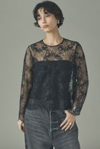 【カレンソロジー/Curensology】の〈C.S.G〉リネンリバーレースブラウス 人気、トレンドファッション・服の通販 founy(ファニー) ファッション Fashion レディースファッション Fashion for Women トップス・カットソー Cut & Sew Tops シャツ・ブラウス・オフィスカジュアル Elegant Blouses & Button-Ups インナー Innerwear エレガント 上品 Elegant スカラップ Scallop, Scalloped Edge スリーブ Sleeve, Long Sleeve / Short Sleeve ベーシック Basic, Essential リネン Linen, Linen Fabric レース Lace, Lace Fabric ロング Long, Long-Length 再入荷 Restock / Back in Stock thumbnail ブラック|ID: prp329100004847979 ipo3291000000036073701