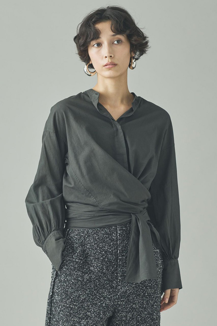 【カレンソロジー/Curensology】のローンカシュクールブラウス インテリア・キッズ・メンズ・レディースファッション・服の通販 founy(ファニー) ファッション Fashion レディースファッション Fashion for Women トップス・カットソー Cut & Sew Tops シャツ・ブラウス・オフィスカジュアル Elegant Blouses & Button-Ups 2026年 2026 おすすめ Recommended / Our Picks カシュクール Wrap Design コンパクト Compact, Small Size ストール Stole, Wrap スリーブ Sleeve, Long Sleeve / Short Sleeve フィット Fit, Slim Fit ロング Long, Long-Length 夏 Summer 春 Spring S/S・春夏 SS, Spring/Summer, Warm Season チャコール|ID: prp329100004847980 ipo3291000000035430182