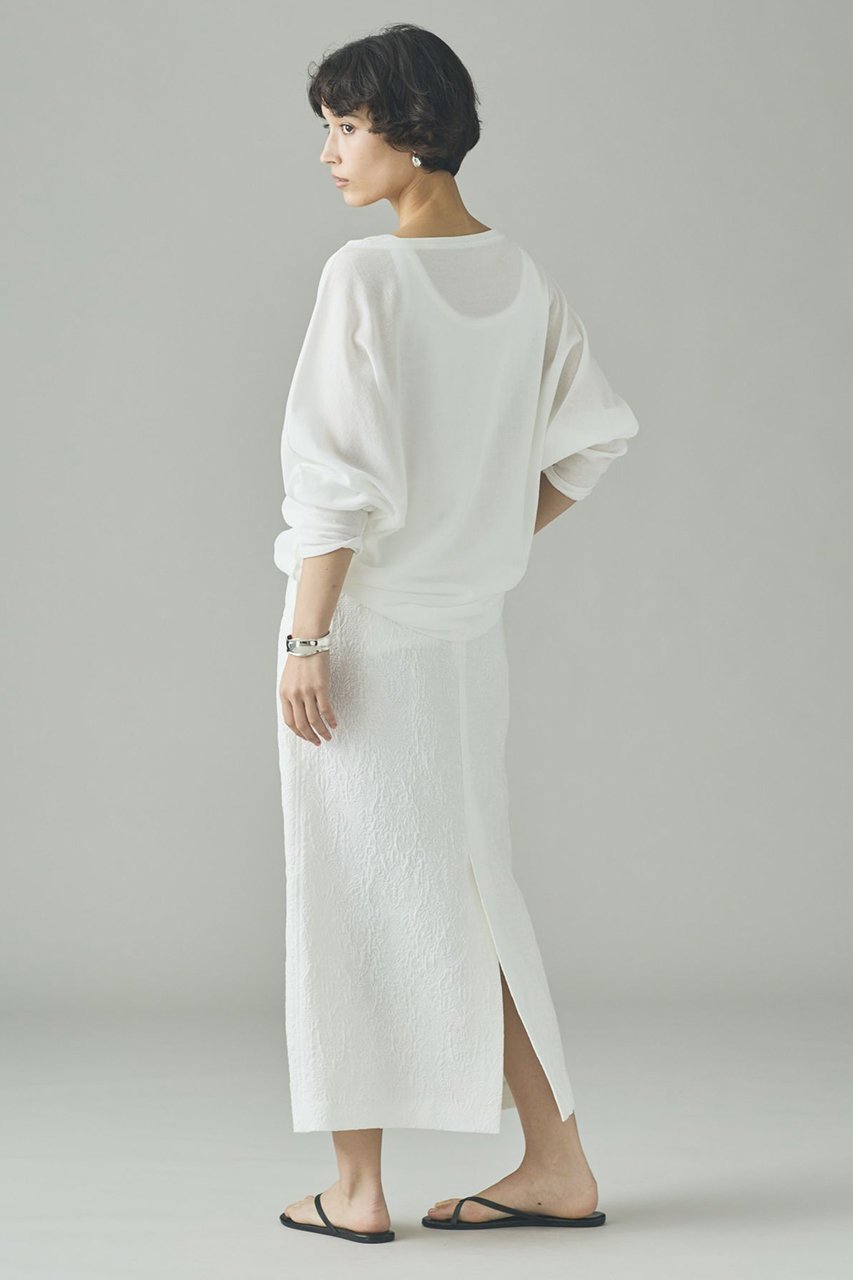 【カレンソロジー/Curensology】の〈C.S.G〉ジャカードタイトスカート 人気、トレンドファッション・服の通販 founy(ファニー) 　ファッション　Fashion　レディースファッション　Fashion for Women　スカート　Skirts　ロングスカート　Long Skirts / Maxi & Midi Skirts　2026年　2026　おすすめ　Recommended / Our Picks　くるぶし　Ankle-Length　エレガント 上品　Elegant　キルティング　Quilted, Quilting　サテン　Satin, Glossy Fabric　シアー　Sheer, See-Through　シルク　Silk, 100% Silk　ジャカード／ジャガード　Jacquard, Woven Pattern　スリット　Slit, Slit Detail　ソックス　Socks, Hosiery　フランス　France, French　ロング　Long, Long-Length　夏　Summer　春　Spring　S/S・春夏　SS, Spring/Summer, Warm Season　other-8|ID: prp329100004847982 ipo3291000000035430223