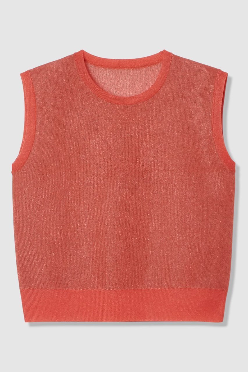 【アルアバイル/allureville】の【LOULOU WILLOUGHBY】シアージャガードプルオーバー インテリア・キッズ・メンズ・レディースファッション・服の通販 founy(ファニー) ファッション Fashion レディースファッション Fashion for Women トップス・カットソー Cut & Sew Tops ニット Knit Tops & Sweaters カジュアルプルオーバー・ニットトップス Pullovers & Knit Tops / Casual Pullovers 2026年 2026 おすすめ Recommended / Our Picks アンサンブル Ensemble Set カーディガン Cardigan, Knitwear コンパクト Compact, Small Size ジャカード/ジャガード Jacquard, Woven Pattern フィット Fit, Slim Fit ベーシック Basic, Essential エレガント 上品 Elegant 夏 Summer 春 Spring S/S・春夏 SS, Spring/Summer, Warm Season レッド|ID: prp329100004847988 ipo3291000000035430297