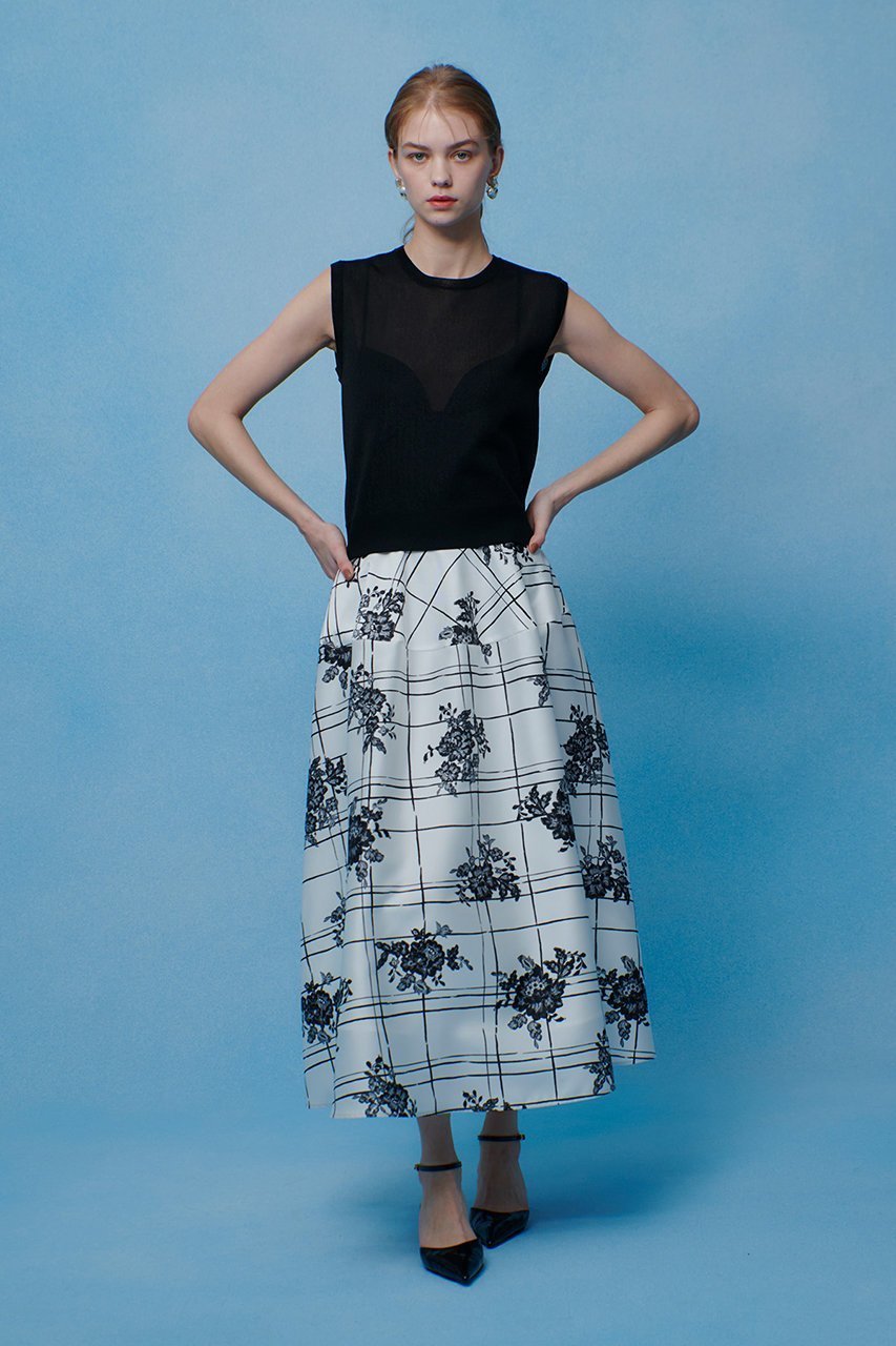 【アルアバイル/allureville】の【LOULOU WILLOUGHBY】シアージャガードプルオーバー 人気、トレンドファッション・服の通販 founy(ファニー) 　ファッション　Fashion　レディースファッション　Fashion for Women　トップス・カットソー　Cut & Sew Tops　ニット　Knit Tops & Sweaters　カジュアルプルオーバー・ニットトップス　Pullovers & Knit Tops / Casual Pullovers　2026年　2026　おすすめ　Recommended / Our Picks　アンサンブル　Ensemble Set　カーディガン　Cardigan, Knitwear　コンパクト　Compact, Small Size　ジャカード／ジャガード　Jacquard, Woven Pattern　フィット　Fit, Slim Fit　ベーシック　Basic, Essential　エレガント 上品　Elegant　夏　Summer　春　Spring　S/S・春夏　SS, Spring/Summer, Warm Season　other-5|ID: prp329100004847988 ipo3291000000035819402