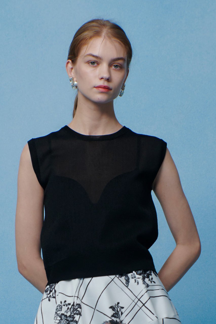 【アルアバイル/allureville】の【LOULOU WILLOUGHBY】シアージャガードプルオーバー 人気、トレンドファッション・服の通販 founy(ファニー) 　ファッション　Fashion　レディースファッション　Fashion for Women　トップス・カットソー　Cut & Sew Tops　ニット　Knit Tops & Sweaters　カジュアルプルオーバー・ニットトップス　Pullovers & Knit Tops / Casual Pullovers　2026年　2026　おすすめ　Recommended / Our Picks　アンサンブル　Ensemble Set　カーディガン　Cardigan, Knitwear　コンパクト　Compact, Small Size　ジャカード／ジャガード　Jacquard, Woven Pattern　フィット　Fit, Slim Fit　ベーシック　Basic, Essential　エレガント 上品　Elegant　夏　Summer　春　Spring　S/S・春夏　SS, Spring/Summer, Warm Season　other-6|ID: prp329100004847988 ipo3291000000035819403