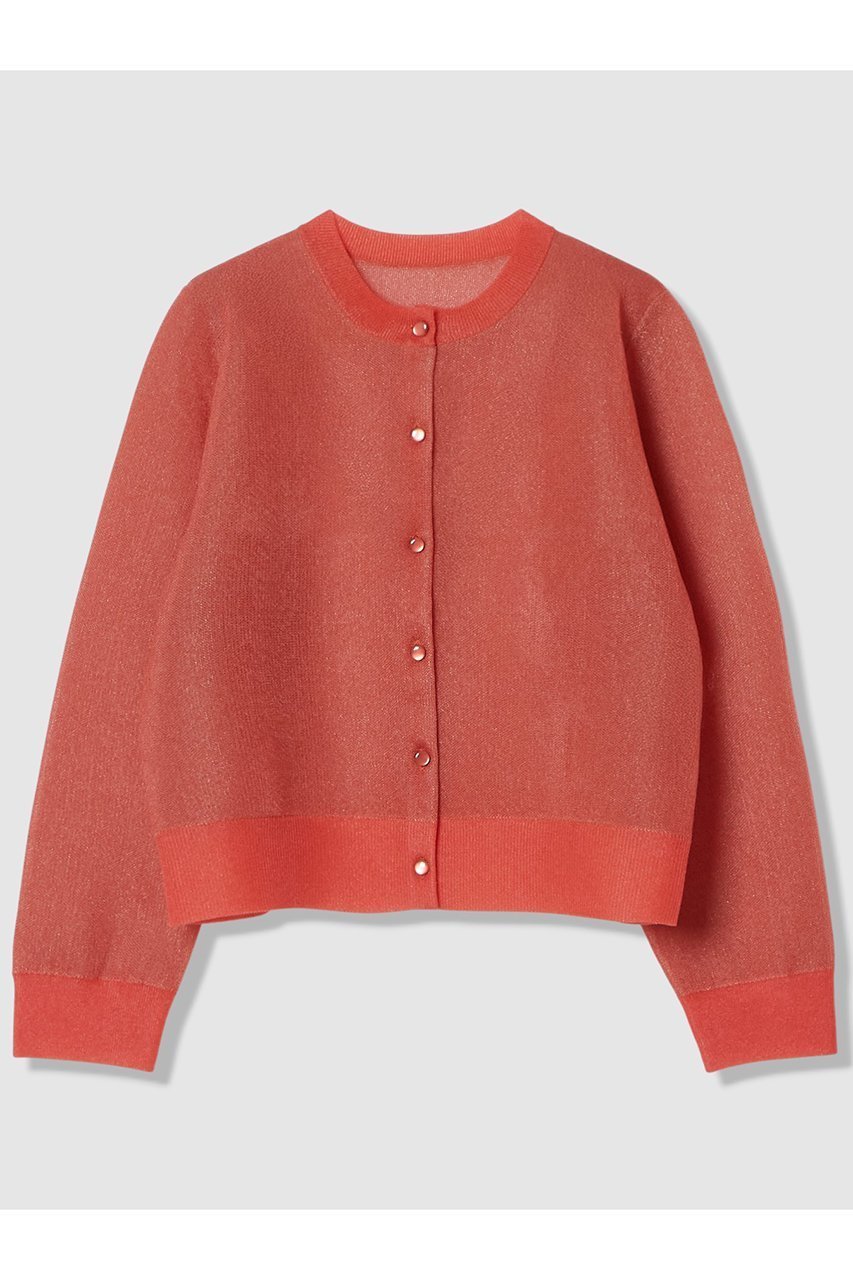 【アルアバイル/allureville】の【LOULOU WILLOUGHBY】シアージャガードカーディガン インテリア・キッズ・メンズ・レディースファッション・服の通販 founy(ファニー) ファッション Fashion レディースファッション Fashion for Women トップス・カットソー Cut & Sew Tops ニット Knit Tops & Sweaters カーディガン・羽織り Layered Style Cardigans 2026年 2026 おすすめ Recommended / Our Picks アンサンブル Ensemble Set カーディガン Cardigan, Knitwear コンパクト Compact, Small Size ジャカード/ジャガード Jacquard, Woven Pattern ベーシック Basic, Essential エレガント 上品 Elegant 夏 Summer 春 Spring S/S・春夏 SS, Spring/Summer, Warm Season レッド|ID: prp329100004847989 ipo3291000000035430322