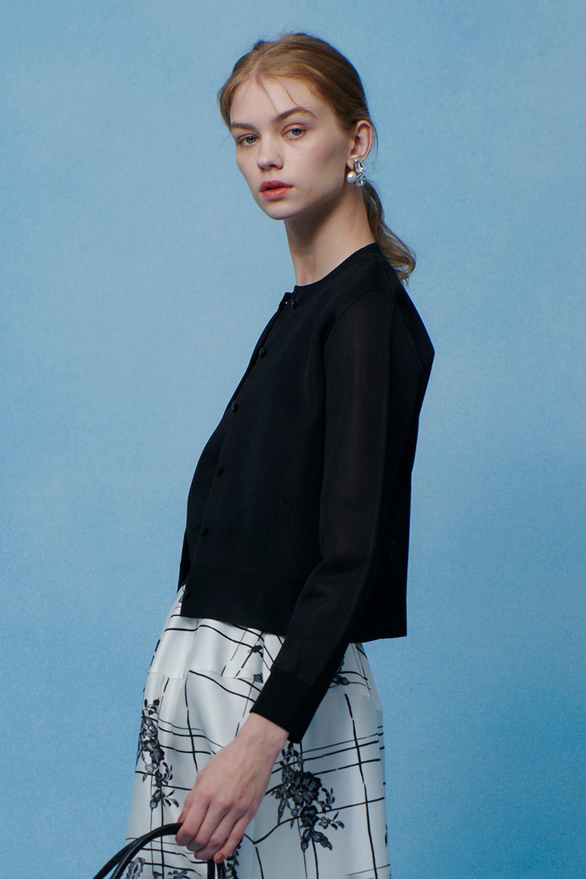 【アルアバイル/allureville】の【LOULOU WILLOUGHBY】シアージャガードカーディガン 人気、トレンドファッション・服の通販 founy(ファニー) ファッション Fashion レディースファッション Fashion for Women トップス・カットソー Cut & Sew Tops ニット Knit Tops & Sweaters カーディガン・羽織り Layered Style Cardigans 2026年 2026 おすすめ Recommended / Our Picks アンサンブル Ensemble Set カーディガン Cardigan, Knitwear コンパクト Compact, Small Size ジャカード/ジャガード Jacquard, Woven Pattern ベーシック Basic, Essential エレガント 上品 Elegant 夏 Summer 春 Spring S/S・春夏 SS, Spring/Summer, Warm Season other-8|ID: prp329100004847989 ipo3291000000035430343