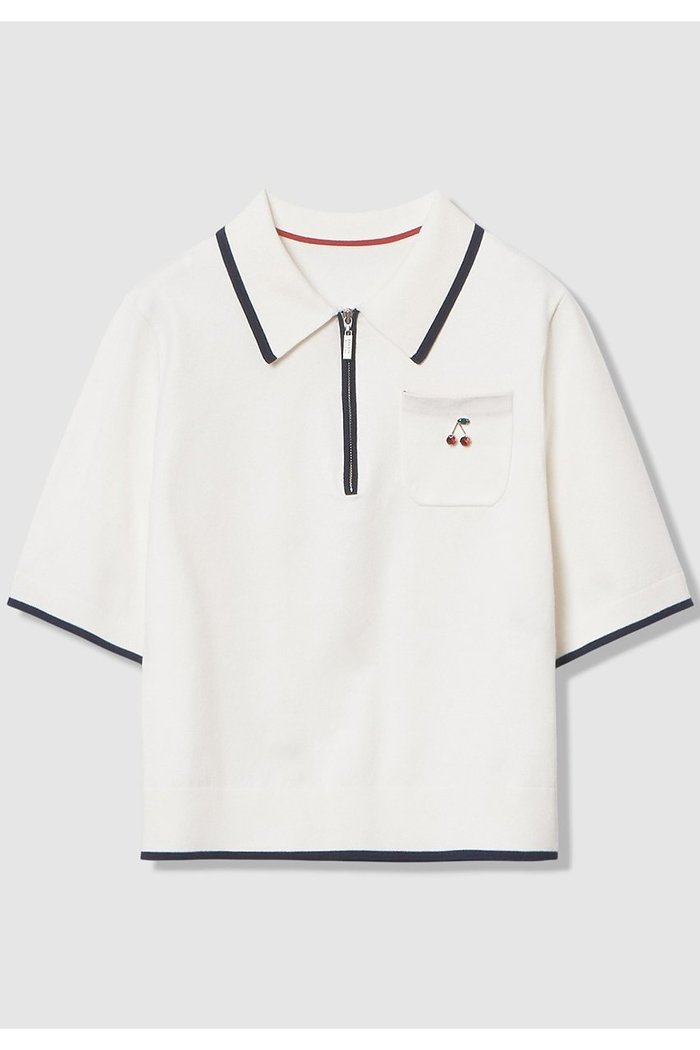 【アルアバイル/allureville】の【LOULOU WILLOUGHBY】CHERRY ビジューポロ インテリア・キッズ・メンズ・レディースファッション・服の通販 founy(ファニー) https://founy.com/ ファッション Fashion レディースファッション Fashion for Women トップス・カットソー Cut & Sew Tops ニット Knit Tops & Sweaters カジュアルプルオーバー・ニットトップス Pullovers & Knit Tops / Casual Pullovers 2026年 2026 ストーン Stone, Gem-Like スポーツ Sports, Activewear スポーティ Sporty, Casual Athletic チェリー Cherry, Cherry Pattern ボトム Bottoms, Lower Wear モチーフ Motif, Design Theme ワイド Wide, Wide Fit エレガント 上品 Elegant 夏 Summer 春 Spring S/S・春夏 SS, Spring/Summer, Warm Season |ID: prp329100004847990 ipo3291000000035819428