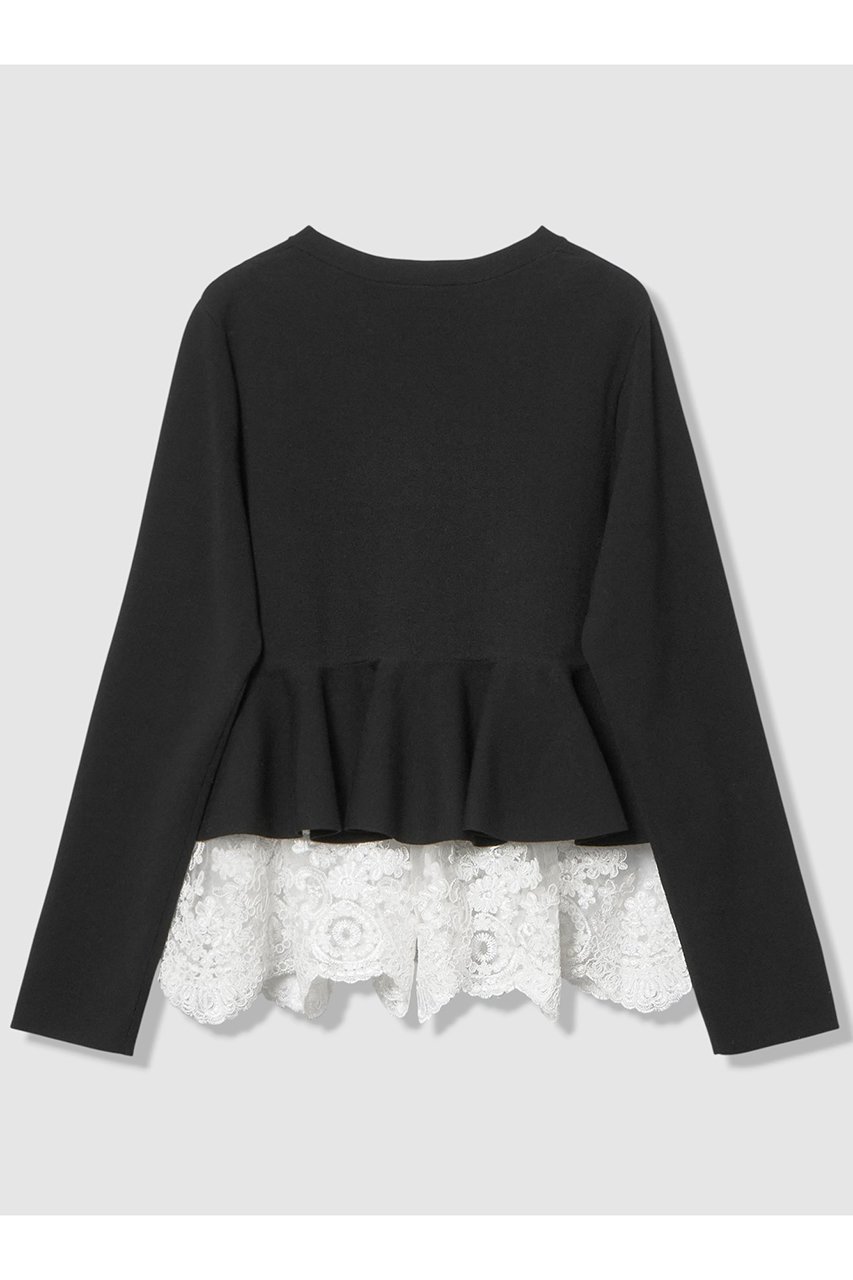 【アルアバイル/allureville】の【LOULOU WILLOUGHBY】レースレイヤーペプラムカーディガン 人気、トレンドファッション・服の通販 founy(ファニー) 　ファッション　Fashion　レディースファッション　Fashion for Women　トップス・カットソー　Cut & Sew Tops　ニット　Knit Tops & Sweaters　カーディガン・羽織り　Layered Style Cardigans　2026年　2026　カーディガン　Cardigan, Knitwear　スカラップ　Scallop, Scalloped Edge　ペプラム　Peplum, Flared Hem　レース　Lace, Lace Fabric　夏　Summer　春　Spring　S/S・春夏　SS, Spring/Summer, Warm Season　other-2|ID: prp329100004847991 ipo3291000000035430389