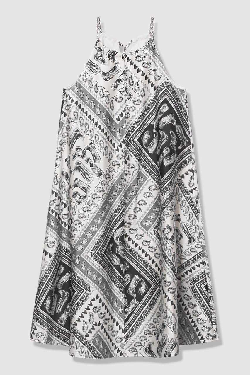 【アルアバイル/allureville】の【LOULOU WILLOUGHBY】ウエスタンスカーフプリントホルターネックワンピース インテリア・キッズ・メンズ・レディースファッション・服の通販 founy(ファニー) ファッション Fashion レディースファッション Fashion for Women ワンピース Dresses チュニック Tunic Tops & Dresses 2026年 2026 アメリカン American Style ウエスタン Western Style カッティング Cutting Detail シューズ Shoes, Footwear スカーフ Scarf, Neckwear スリーブ Sleeve, Long Sleeve / Short Sleeve チェーン Chain, Chain Strap チュニック Tunic, Long Top トレンド Trend, Trending Now ドレス Dress, One-Piece プリント Print, Printed Pattern ペイズリー Paisley, Ethnic Pattern エレガント 上品 Elegant 夏 Summer 春 Spring S/S・春夏 SS, Spring/Summer, Warm Season ブラック|ID: prp329100004847995 ipo3291000000035430428