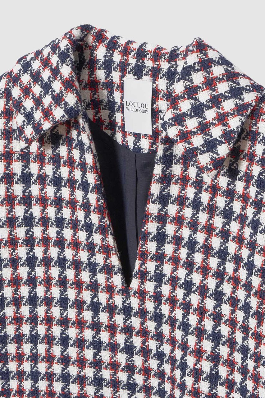 【アルアバイル/allureville】の【LOULOU WILLOUGHBY】トリコロールツイードワンピース 人気、トレンドファッション・服の通販 founy(ファニー) 　ファッション　Fashion　レディースファッション　Fashion for Women　ワンピース　Dresses　チュニック　Tunic Tops & Dresses　チェック　Check, Plaid, Tartan　チュニック　Tunic, Long Top　ツイード　Twill, Twill Weave　フリンジ　Fringe, Tassel　再入荷　Restock / Back in Stock　夏　Summer　春　Spring　S/S・春夏　SS, Spring/Summer, Warm Season　other-3|ID: prp329100004847996 ipo3291000000036073740