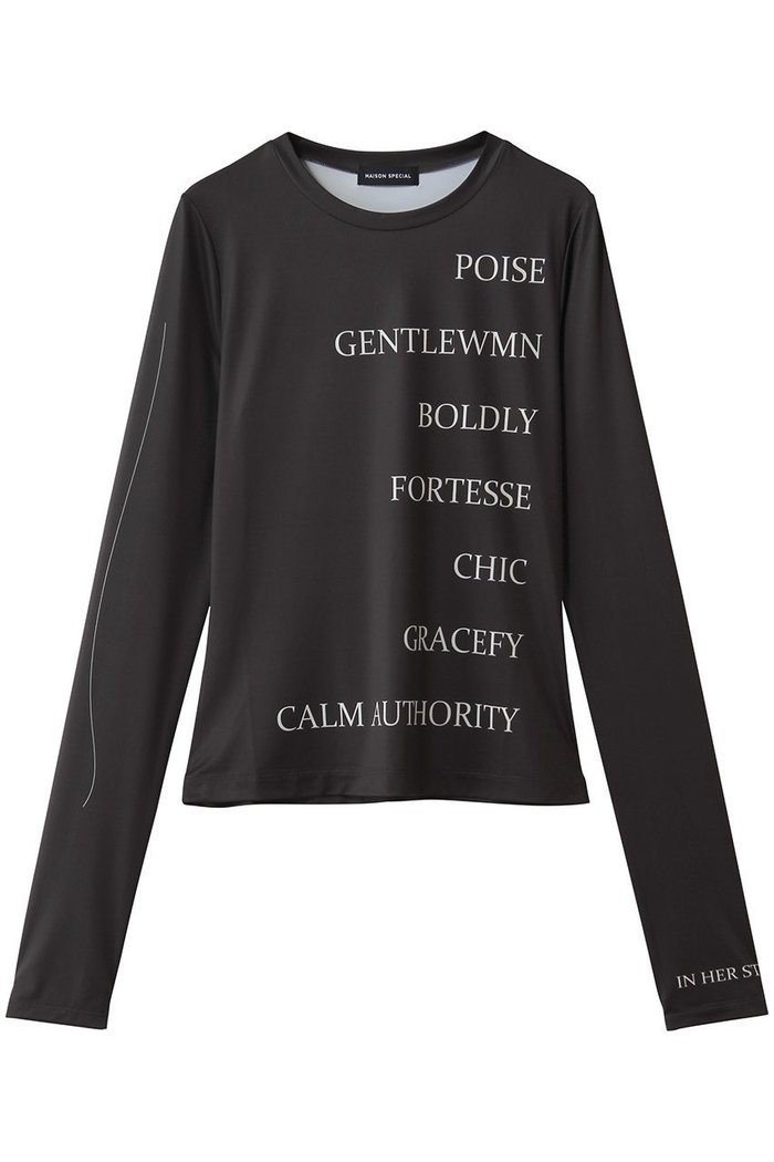 【メゾンスペシャル/MAISON SPECIAL】のLogo Sheer Top/ロゴタイポスキューバトップ インテリア・キッズ・メンズ・レディースファッション・服の通販 founy(ファニー) https://founy.com/ ファッション Fashion レディースファッション Fashion for Women トップス・カットソー Cut & Sew Tops シャツ・ブラウス・オフィスカジュアル Elegant Blouses & Button-Ups ロングTシャツ・Tシャツ Longline T-Shirts & Tees カットソー・ベーシックTシャツ Cut-and-Sewn Tops / Stretch Tees & Basics インナー Innerwear コンパクト Compact, Small Size スタイリッシュ Stylish, Fashionable スリーブ Sleeve, Long Sleeve / Short Sleeve フィット Fit, Slim Fit プリント Print, Printed Pattern ロング Long, Long-Length |ID: prp329100004848002 ipo3291000000035978115