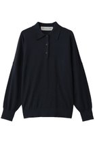 【ミディウミ/MidiUmi】のwide knit polo ポロ navy|ID: prp329100004848012 ipo3291000000035978142