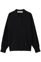 【ミディウミ/MidiUmi】のwide knit polo ポロ black|ID: prp329100004848012 ipo3291000000035978143