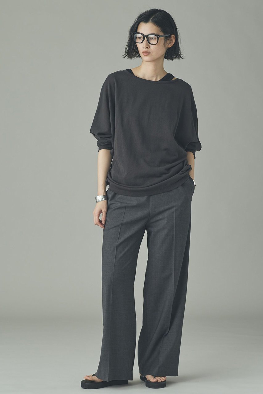 【カレンソロジー/Curensology】のウールブレンドセンタープレスパンツ 人気、トレンドファッション・服の通販 founy(ファニー) 　ファッション　Fashion　レディースファッション　Fashion for Women　パンツ　Pants & Trousers　おすすめ　Recommended / Our Picks　なめらか　Smooth, Silky Texture　ストレッチ　Stretch, Stretchy Fabric　センター　Center, Center Line　バランス　Balance, Style Balance　リラックス　Relax, Relaxed Fit　other-5|ID: prp329100004848016 ipo3291000000035860026