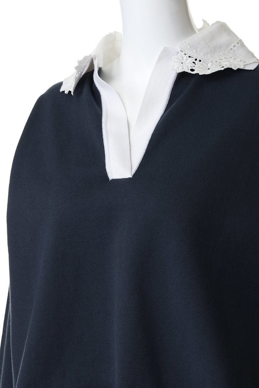 【ミュベール/MUVEIL】のスキッパーポロセットアップニット 人気、トレンドファッション・服の通販 founy(ファニー) 　ファッション　Fashion　レディースファッション　Fashion for Women　トップス・カットソー　Cut & Sew Tops　ニット　Knit Tops & Sweaters　カジュアルプルオーバー・ニットトップス　Pullovers & Knit Tops / Casual Pullovers　なめらか　Smooth, Silky Texture　シルク　Silk, 100% Silk　セットアップ　Set-Up, Coordinated Outfit　フィット　Fit, Slim Fit　フラワー　Flower, Floral　ボックス　Boxy, Box Shape　モチーフ　Motif, Design Theme　レース　Lace, Lace Fabric　other-5|ID: prp329100004848019 ipo3291000000035859241