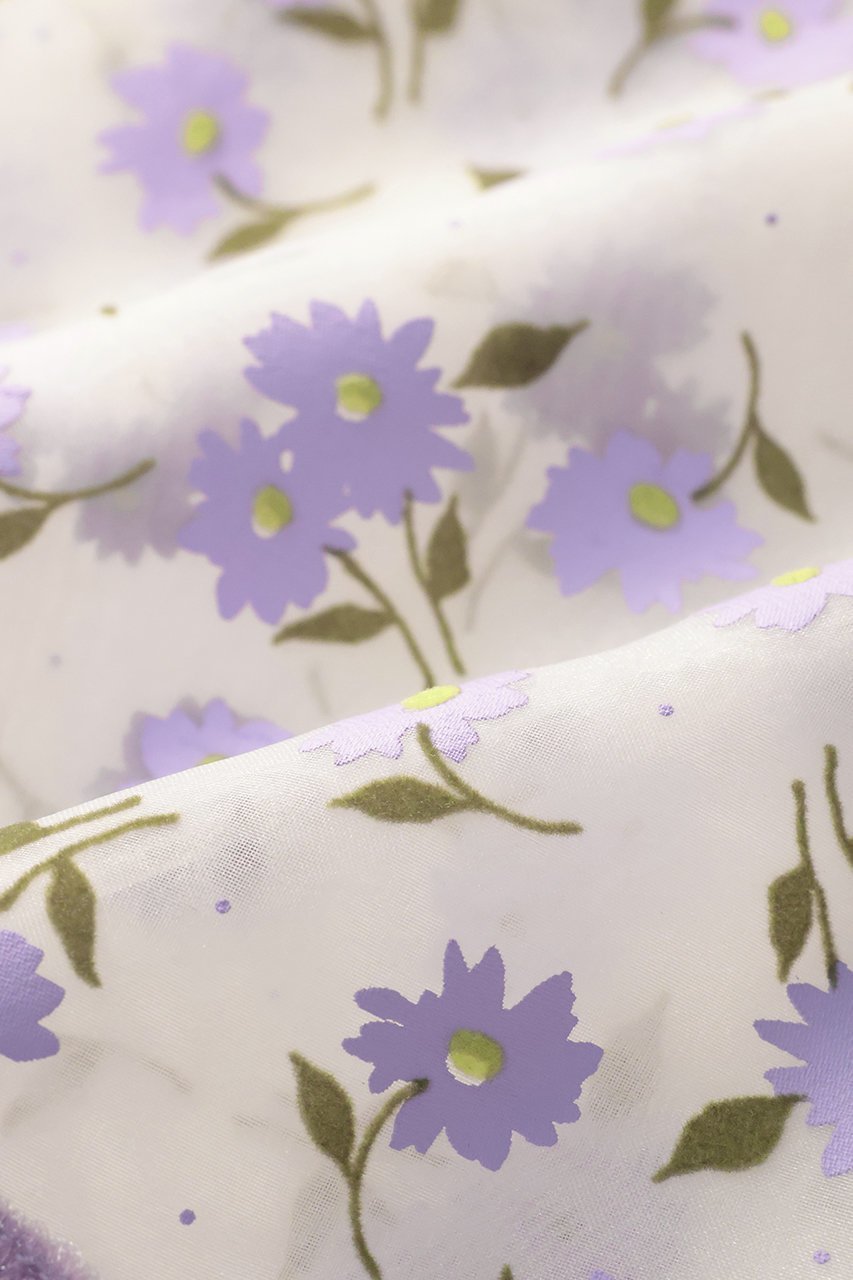 【ミュベール/MUVEIL】のフラワーフロッキープリントレイヤードスカート 人気、トレンドファッション・服の通販 founy(ファニー) 　ファッション　Fashion　レディースファッション　Fashion for Women　スカート　Skirts　ロングスカート　Long Skirts / Maxi & Midi Skirts　おすすめ　Recommended / Our Picks　オーガンジー　Organza Fabric　プリント　Print, Printed Pattern　リボン　Ribbon, Bow　ロング　Long, Long-Length　エレガント 上品　Elegant　other-6|ID: prp329100004848020 ipo3291000000035819528