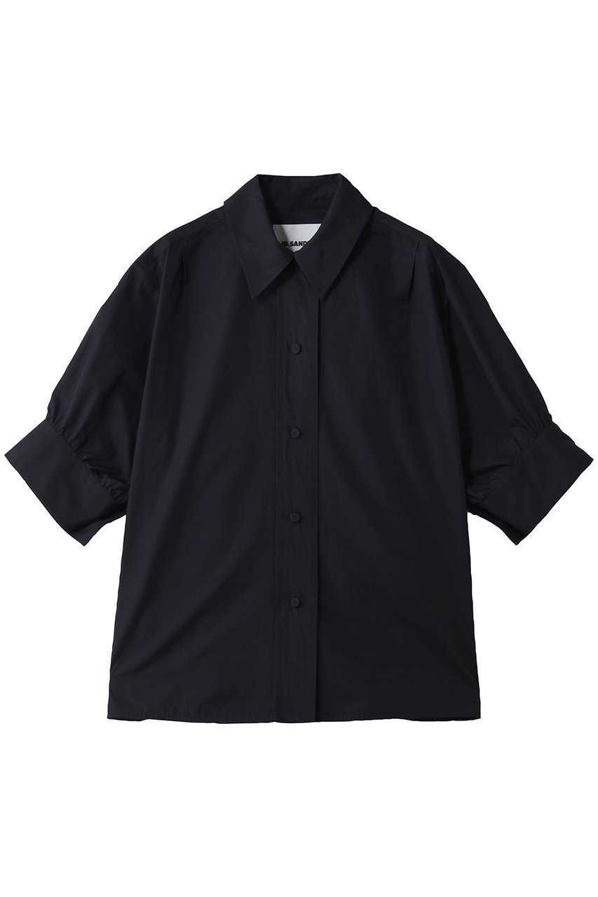 【ジル サンダー/JIL SANDER】のショートスリーブ カラーシャツ インテリア・キッズ・メンズ・レディースファッション・服の通販 founy(ファニー) ファッション Fashion レディースファッション Fashion for Women トップス・カットソー Cut & Sew Tops シャツ・ブラウス・オフィスカジュアル Elegant Blouses & Button-Ups 2026年 2026 ショート Short, Short Length スリーブ Sleeve, Long Sleeve / Short Sleeve 夏 Summer 春 Spring S/S・春夏 SS, Spring/Summer, Warm Season ネイビー|ID: prp329100004848037 ipo3291000000035431124