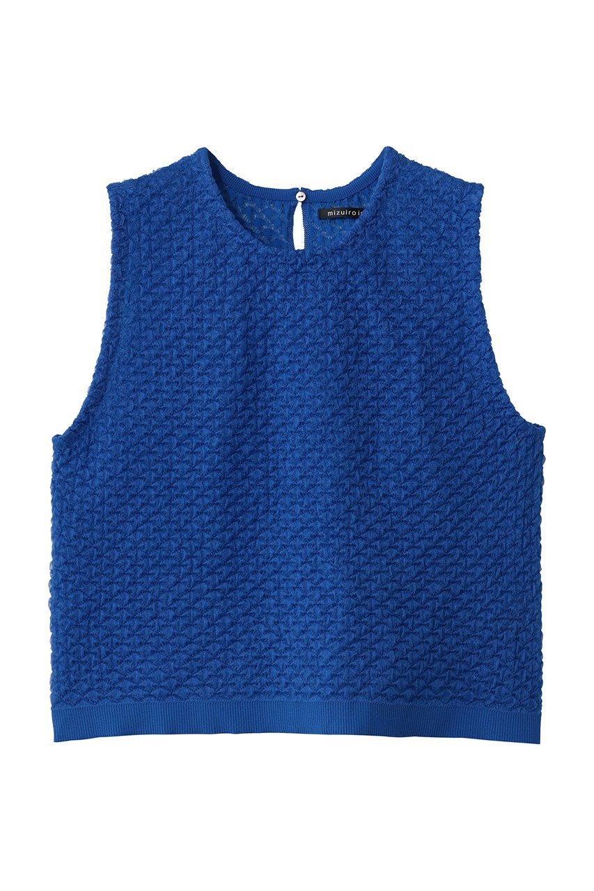 【ミズイロ インド/mizuiro ind】のpatterned sheer vest ベスト インテリア・キッズ・メンズ・レディースファッション・服の通販 founy(ファニー) ファッション Fashion レディースファッション Fashion for Women トップス・カットソー Cut & Sew Tops ニット Knit Tops & Sweaters ベスト&ジレ / 重ね着スタイル Vests & Gilets カジュアルプルオーバー・ニットトップス Pullovers & Knit Tops / Casual Pullovers 2026年 2026 インナー Innerwear シアー Sheer, See-Through ベスト Vest, Waistcoat ロング Long, Long-Length 夏 Summer 春 Spring S/S・春夏 SS, Spring/Summer, Warm Season blue|ID: prp329100004848042 ipo3291000000035431206