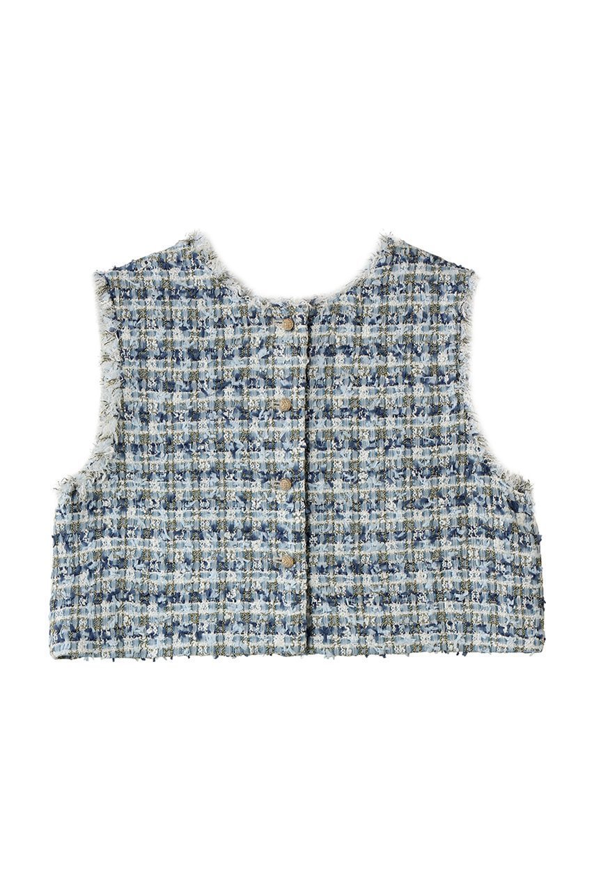 【ランバン オン ブルー/LANVIN en Bleu】のリボンヤーンツイードショートベスト インテリア・キッズ・メンズ・レディースファッション・服の通販 founy(ファニー) ファッション Fashion レディースファッション Fashion for Women アウター Coat / Outerwear Collection レディースジャケット・軽アウター Jackets 2026年 2026 クラシカル Classical, Vintage-Inspired コンパクト Compact, Small Size ショート Short, Short Length ジャケット Jacket, Outerwear ツイード Twill, Twill Weave バランス Balance, Style Balance フォーマル Formal, Dressy ベスト Vest, Waistcoat 夏 Summer 春 Spring S/S・春夏 SS, Spring/Summer, Warm Season サックス|ID: prp329100004848051 ipo3291000000035431280