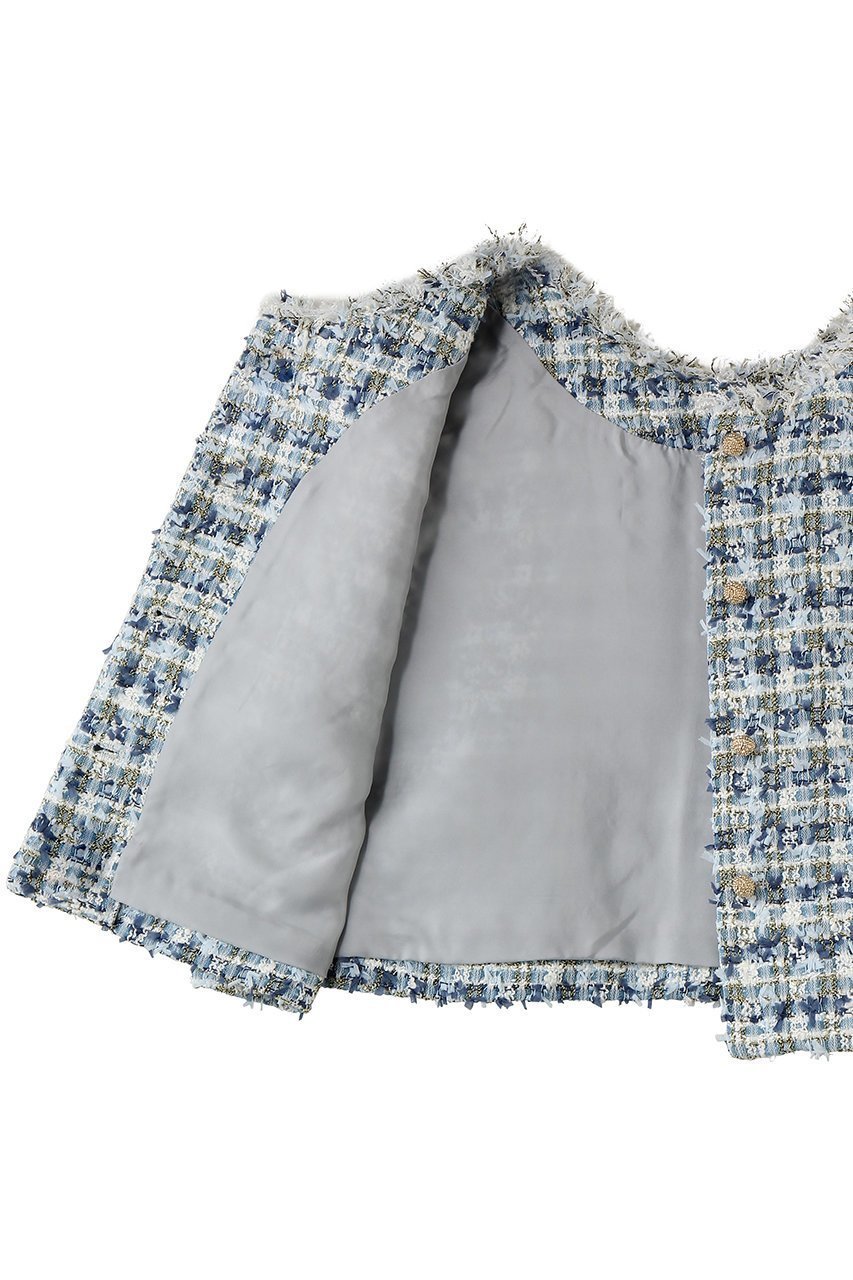 【ランバン オン ブルー/LANVIN en Bleu】のリボンヤーンツイードショートベスト 人気、トレンドファッション・服の通販 founy(ファニー) 　ファッション　Fashion　レディースファッション　Fashion for Women　アウター　Coat / Outerwear Collection　レディースジャケット・軽アウター　Jackets　2026年　2026　クラシカル　Classical, Vintage-Inspired　コンパクト　Compact, Small Size　ショート　Short, Short Length　ジャケット　Jacket, Outerwear　ツイード　Twill, Twill Weave　バランス　Balance, Style Balance　フォーマル　Formal, Dressy　ベスト　Vest, Waistcoat　夏　Summer　春　Spring　S/S・春夏　SS, Spring/Summer, Warm Season　other-6|ID: prp329100004848051 ipo3291000000035859253