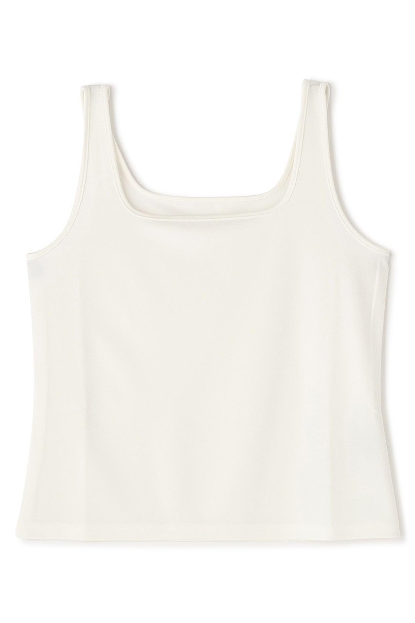【アドーア/ADORE】のストレッチポンチ スクエアネックタンク インテリア・キッズ・メンズ・レディースファッション・服の通販 founy(ファニー) 　ファッション　Fashion　レディースファッション　Fashion for Women　トップス・カットソー　Cut & Sew Tops　キャミソール&ノースリーブ　Camisoles & Sleeveless Tops　シャツ・ブラウス・オフィスカジュアル　Elegant Blouses & Button-Ups　ロングTシャツ・Tシャツ　Longline T-Shirts & Tees　カットソー・ベーシックTシャツ　Cut-and-Sewn Tops / Stretch Tees & Basics　2026年　2026　インナー　Innerwear　キャミソール　Camisole, Spaghetti Strap Top　シンプル　Simple, Minimal　ジャケット　Jacket, Outerwear　スクエア　Square, Square Shape　スタンダード　Standard, Basic　ストレッチ　Stretch, Stretchy Fabric　タンク　Tank Top, Sleeveless Top　デコルテ　Décolleté, Neckline　夏　Summer　春　Spring　S/S・春夏　SS, Spring/Summer, Warm Season　ホワイト|ID: prp329100004848067 ipo3291000000035431401