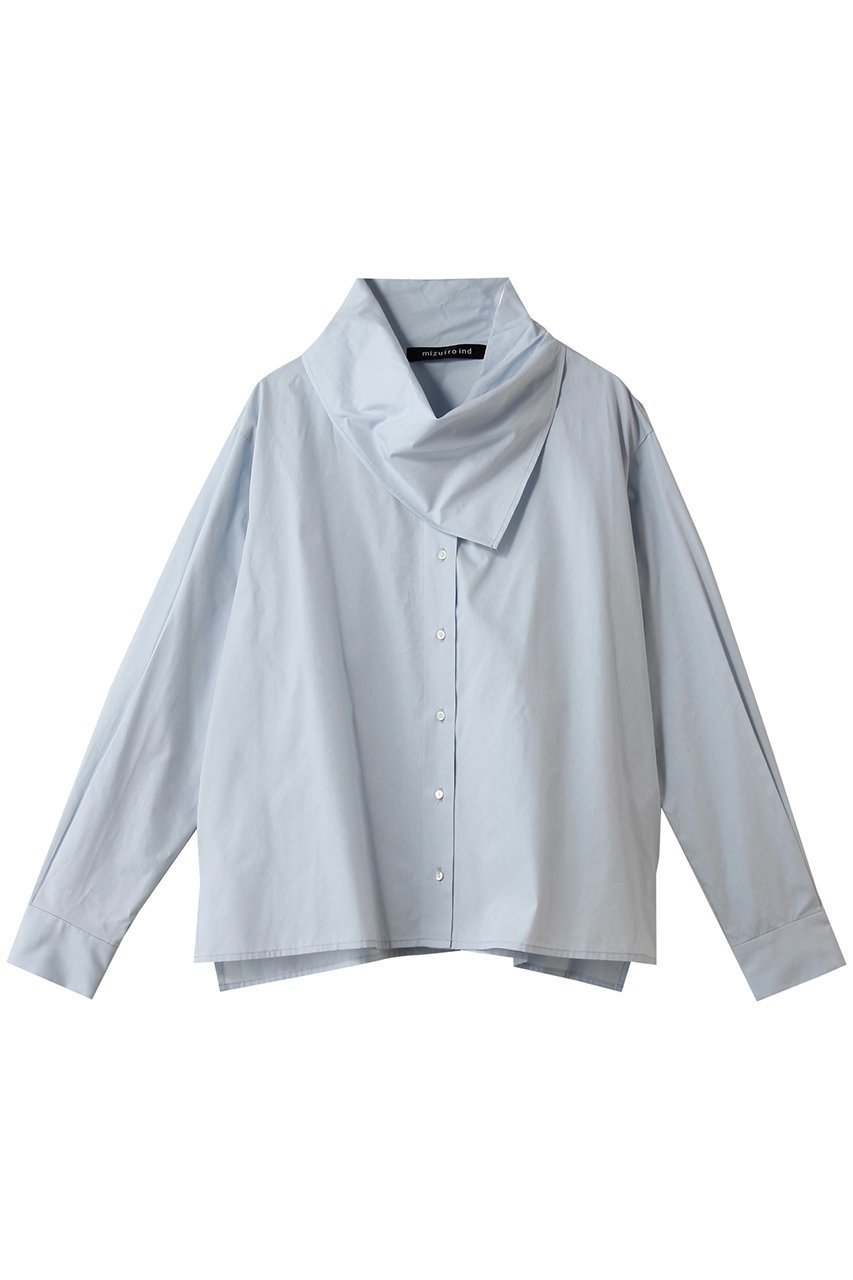 【ミズイロ インド/mizuiro ind】のscarf collar shirt シャツ インテリア・キッズ・メンズ・レディースファッション・服の通販 founy(ファニー) 　ファッション　Fashion　レディースファッション　Fashion for Women　トップス・カットソー　Cut & Sew Tops　シャツ・ブラウス・オフィスカジュアル　Elegant Blouses & Button-Ups　2026年　2026　スカーフ　Scarf, Neckwear　スリット　Slit, Slit Detail　スリーブ　Sleeve, Long Sleeve / Short Sleeve　ボトム　Bottoms, Lower Wear　ロング　Long, Long-Length　夏　Summer　春　Spring　S/S・春夏　SS, Spring/Summer, Warm Season　l.blue|ID: prp329100004848075 ipo3291000000036074089