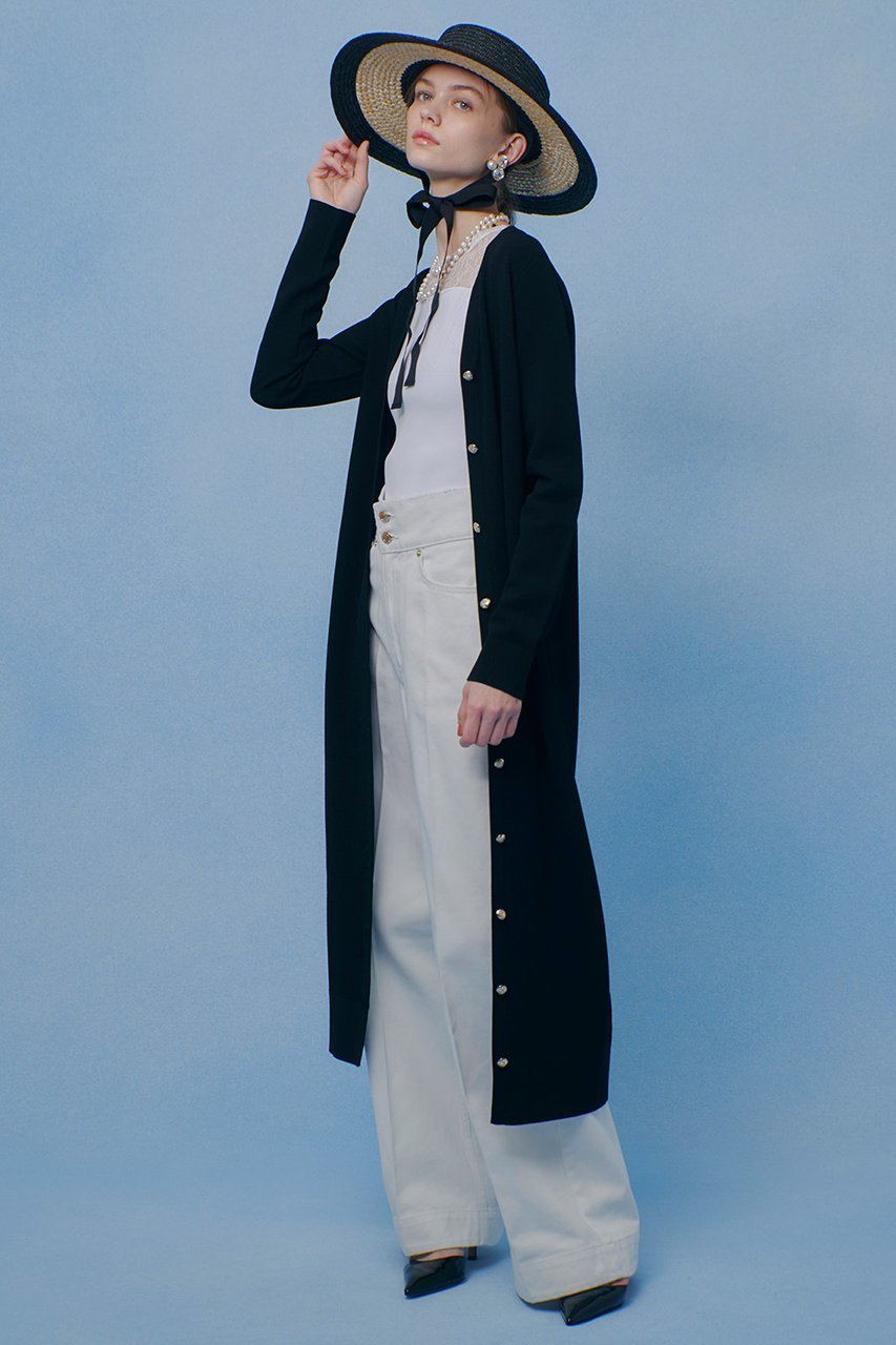 【アルアバイル/allureville】の【LOULOU WILLOUGHBY】カノコワイドボーダーカーディガン ワンピース インテリア・キッズ・メンズ・レディースファッション・服の通販 founy(ファニー) 　ファッション　Fashion　レディースファッション　Fashion for Women　ワンピース　Dresses　2026年　2026　カーディガン　Cardigan, Knitwear　リラックス　Relax, Relaxed Fit　ロング　Long, Long-Length　夏　Summer　春　Spring　S/S・春夏　SS, Spring/Summer, Warm Season　ブラック|ID: prp329100004848437 ipo3291000000035444155