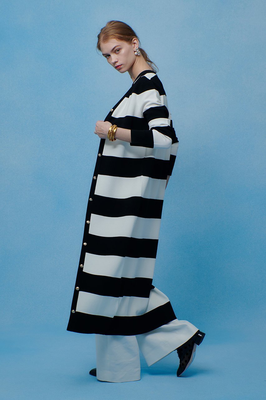 【アルアバイル/allureville】の【LOULOU WILLOUGHBY】カノコワイドボーダーカーディガン ワンピース 人気、トレンドファッション・服の通販 founy(ファニー) 　ファッション　Fashion　レディースファッション　Fashion for Women　ワンピース　Dresses　2026年　2026　カーディガン　Cardigan, Knitwear　リラックス　Relax, Relaxed Fit　ロング　Long, Long-Length　夏　Summer　春　Spring　S/S・春夏　SS, Spring/Summer, Warm Season　 other-1|ID: prp329100004848437 ipo3291000000036092275