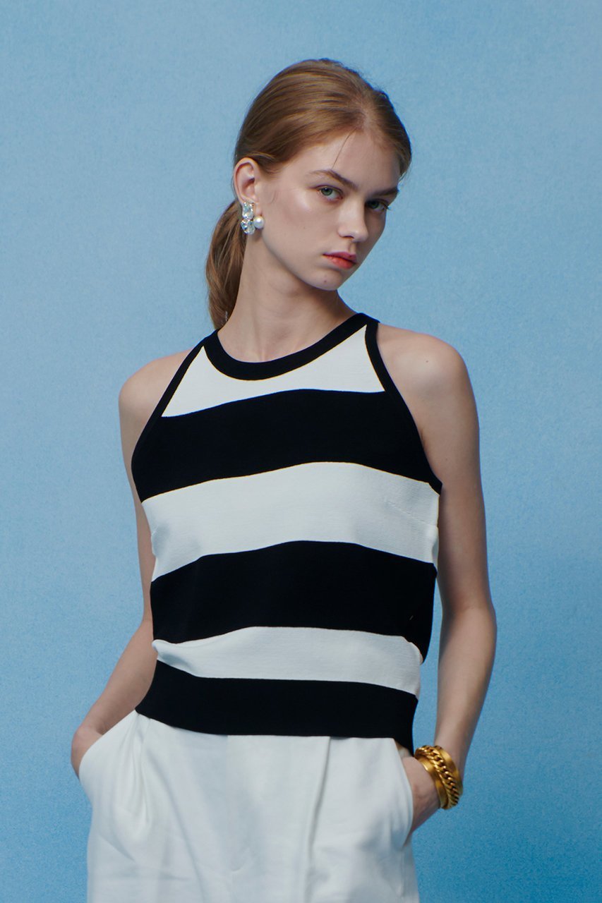 【アルアバイル/allureville】の【LOULOU WILLOUGHBY】カノコワイドボーダータンク 人気、トレンドファッション・服の通販 founy(ファニー) 　ファッション　Fashion　レディースファッション　Fashion for Women　トップス・カットソー　Cut & Sew Tops　ニット　Knit Tops & Sweaters　カジュアルプルオーバー・ニットトップス　Pullovers & Knit Tops / Casual Pullovers　2026年　2026　インナー　Innerwear　カーディガン　Cardigan, Knitwear　コンパクト　Compact, Small Size　タンク　Tank Top, Sleeveless Top　バランス　Balance, Style Balance　ボーダー　Border, Stripe　ロング　Long, Long-Length　ワイド　Wide, Wide Fit　今季　This Season, Current Season　夏　Summer　春　Spring　S/S・春夏　SS, Spring/Summer, Warm Season　other-5|ID: prp329100004848438 ipo3291000000035444166