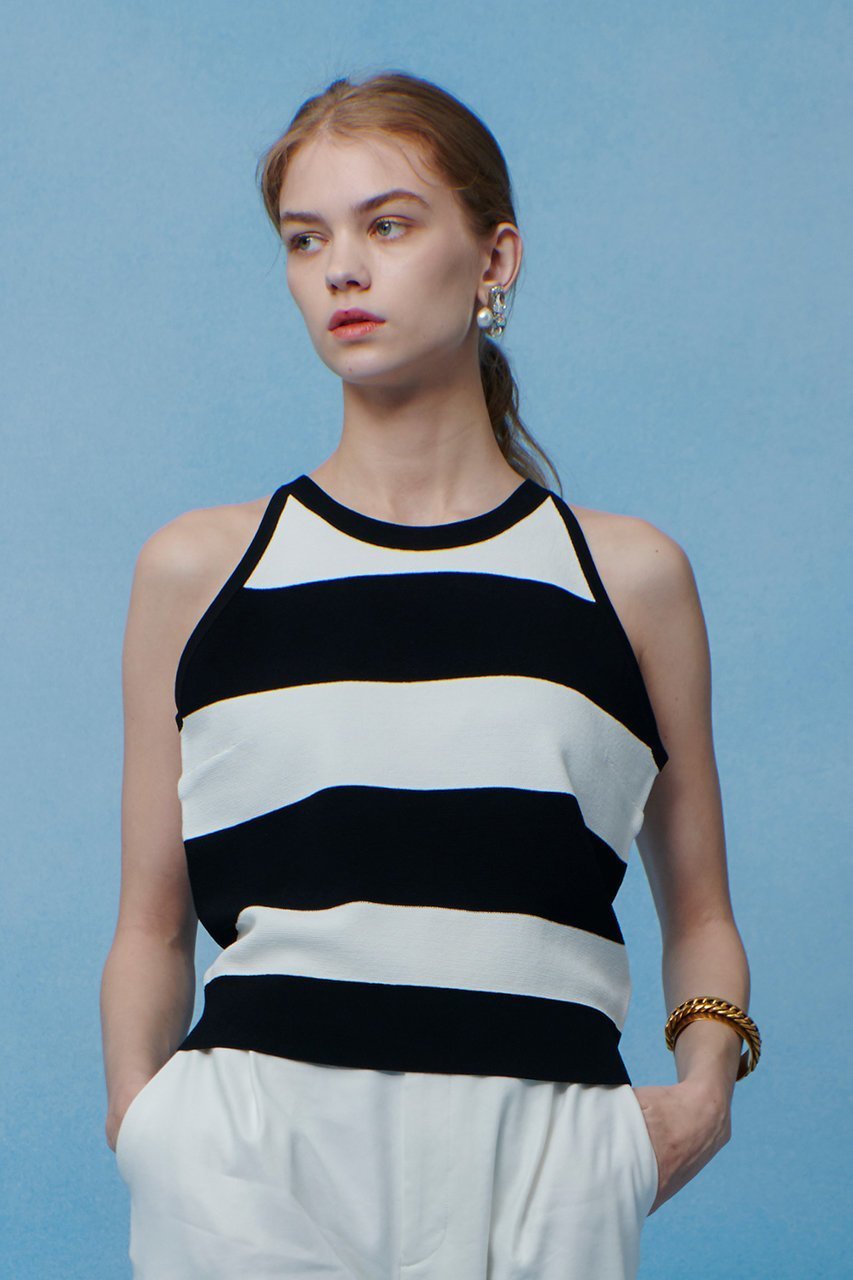 【アルアバイル/allureville】の【LOULOU WILLOUGHBY】カノコワイドボーダータンク インテリア・キッズ・メンズ・レディースファッション・服の通販 founy(ファニー) 　ファッション　Fashion　レディースファッション　Fashion for Women　トップス・カットソー　Cut & Sew Tops　ニット　Knit Tops & Sweaters　カジュアルプルオーバー・ニットトップス　Pullovers & Knit Tops / Casual Pullovers　2026年　2026　インナー　Innerwear　カーディガン　Cardigan, Knitwear　コンパクト　Compact, Small Size　タンク　Tank Top, Sleeveless Top　バランス　Balance, Style Balance　ボーダー　Border, Stripe　ロング　Long, Long-Length　ワイド　Wide, Wide Fit　今季　This Season, Current Season　夏　Summer　春　Spring　S/S・春夏　SS, Spring/Summer, Warm Season　ブラック系|ID: prp329100004848438 ipo3291000000036092284