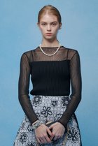 【アルアバイル/allureville】の【LOULOU WILLOUGHBY】シアーキリカエプルオーバー ブラック|ID: prp329100004848439 ipo3291000000036092293