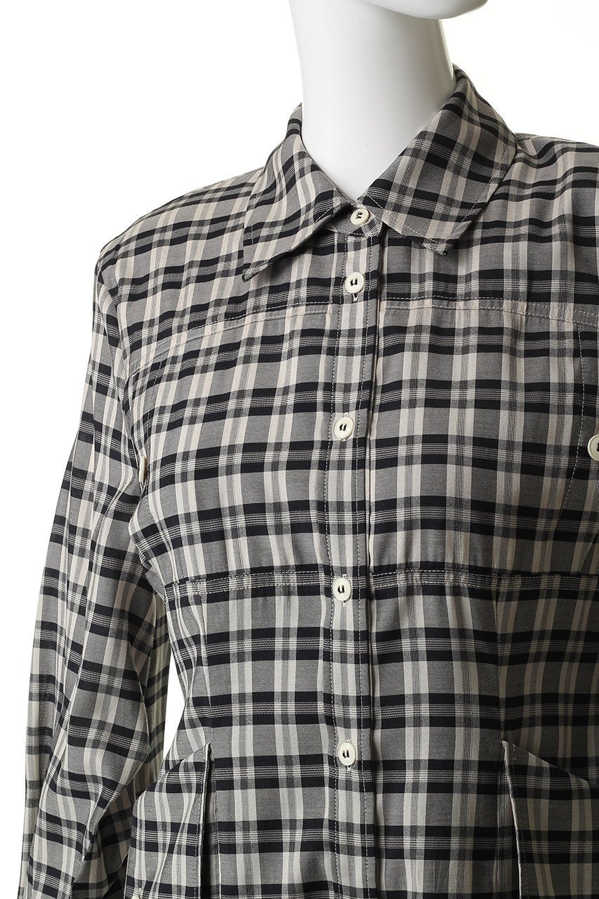 【クラネ/CLANE】のUP POCKET CHECK SHIRT ONEPIECE ワンピース 人気、トレンドファッション・服の通販 founy(ファニー) 　ファッション　Fashion　レディースファッション　Fashion for Women　ワンピース　Dresses　チュニック　Tunic Tops & Dresses　2026年　2026　シェイプ　Shape, Slim Fit　チェック　Check, Plaid, Tartan　チュニック　Tunic, Long Top　フォルム　Silhouette, Form　ポケット　Pocket, Pocket Detail　ロング　Long, Long-Length　夏　Summer　春　Spring　S/S・春夏　SS, Spring/Summer, Warm Season　other-5|ID: prp329100004848440 ipo3291000000035444183