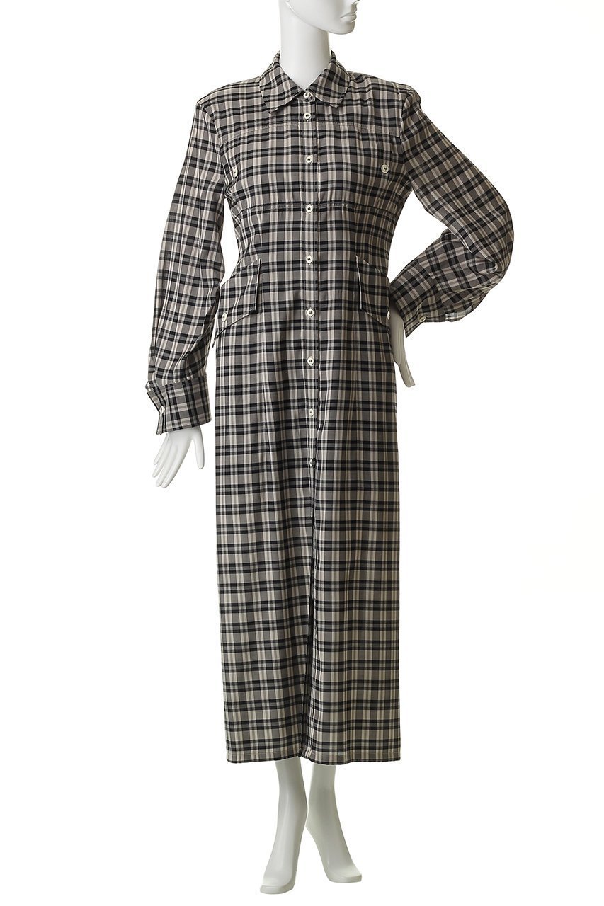 【クラネ/CLANE】のUP POCKET CHECK SHIRT ONEPIECE ワンピース 人気、トレンドファッション・服の通販 founy(ファニー) 　ファッション　Fashion　レディースファッション　Fashion for Women　ワンピース　Dresses　チュニック　Tunic Tops & Dresses　2026年　2026　シェイプ　Shape, Slim Fit　チェック　Check, Plaid, Tartan　チュニック　Tunic, Long Top　フォルム　Silhouette, Form　ポケット　Pocket, Pocket Detail　ロング　Long, Long-Length　夏　Summer　春　Spring　S/S・春夏　SS, Spring/Summer, Warm Season　other-2|ID: prp329100004848440 ipo3291000000036092302