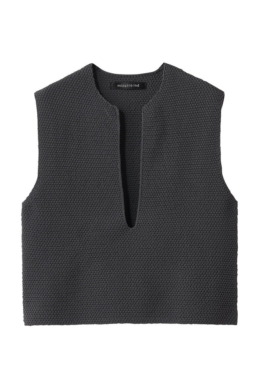 【ミズイロ インド/mizuiro ind】のdeep V neck vest ベスト インテリア・キッズ・メンズ・レディースファッション・服の通販 founy(ファニー) 　ファッション　Fashion　レディースファッション　Fashion for Women　トップス・カットソー　Cut & Sew Tops　ニット　Knit Tops & Sweaters　ベスト&ジレ / 重ね着スタイル　Vests & Gilets　カジュアルプルオーバー・ニットトップス　Pullovers & Knit Tops / Casual Pullovers　2026年　2026　カットソー　Cut and Sewn Top　ベスト　Vest, Waistcoat　夏　Summer　春　Spring　S/S・春夏　SS, Spring/Summer, Warm Season　A/W・秋冬　Autumn/Winter　c.gray|ID: prp329100004848444 ipo3291000000035444213