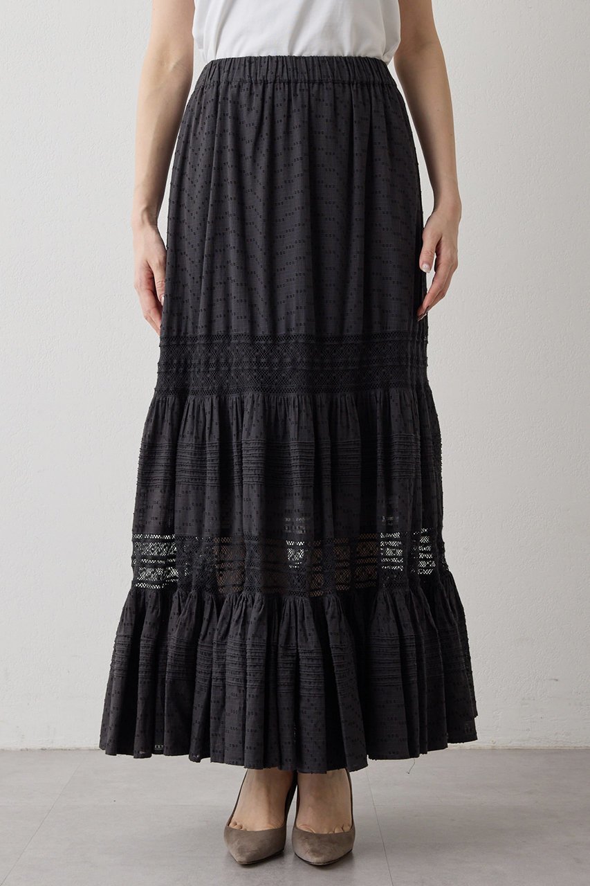 【ウィムガゼット/Whim Gazette】のコットンギャザーマキシスカート 人気、トレンドファッション・服の通販 founy(ファニー) 　ファッション　Fashion　レディースファッション　Fashion for Women　スカート　Skirts　ロングスカート　Long Skirts / Maxi & Midi Skirts　2026年　2026　おすすめ　Recommended / Our Picks　インド　Indian Textile　ギャザー　Gathered, Ruffled　ティアードスカート　Tiered Skirt, Flounced Skirt　レース　Lace, Lace Fabric　ロング　Long, Long-Length　夏　Summer　春　Spring　S/S・春夏　SS, Spring/Summer, Warm Season　other-7|ID: prp329100004848447 ipo3291000000035444283