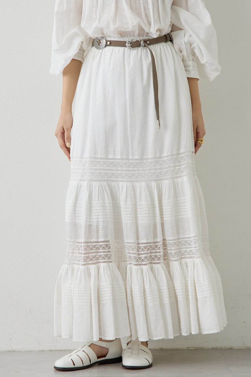 【ウィムガゼット/Whim Gazette】のコットンギャザーマキシスカート 人気、トレンドファッション・服の通販 founy(ファニー) 　ファッション　Fashion　レディースファッション　Fashion for Women　スカート　Skirts　ロングスカート　Long Skirts / Maxi & Midi Skirts　2026年　2026　おすすめ　Recommended / Our Picks　インド　Indian Textile　ギャザー　Gathered, Ruffled　ティアードスカート　Tiered Skirt, Flounced Skirt　レース　Lace, Lace Fabric　ロング　Long, Long-Length　夏　Summer　春　Spring　S/S・春夏　SS, Spring/Summer, Warm Season　 other-1|ID: prp329100004848447 ipo3291000000035875400
